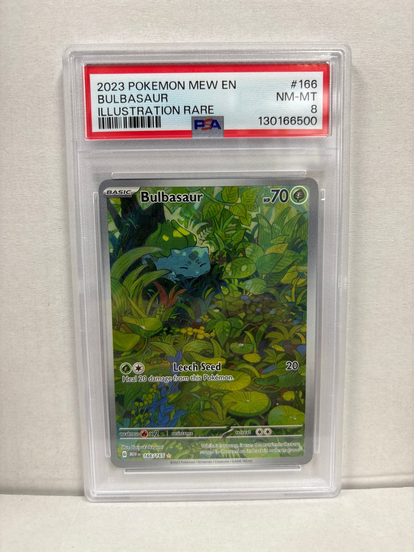Pokemon Bulbasaur 166/165 PSA 8