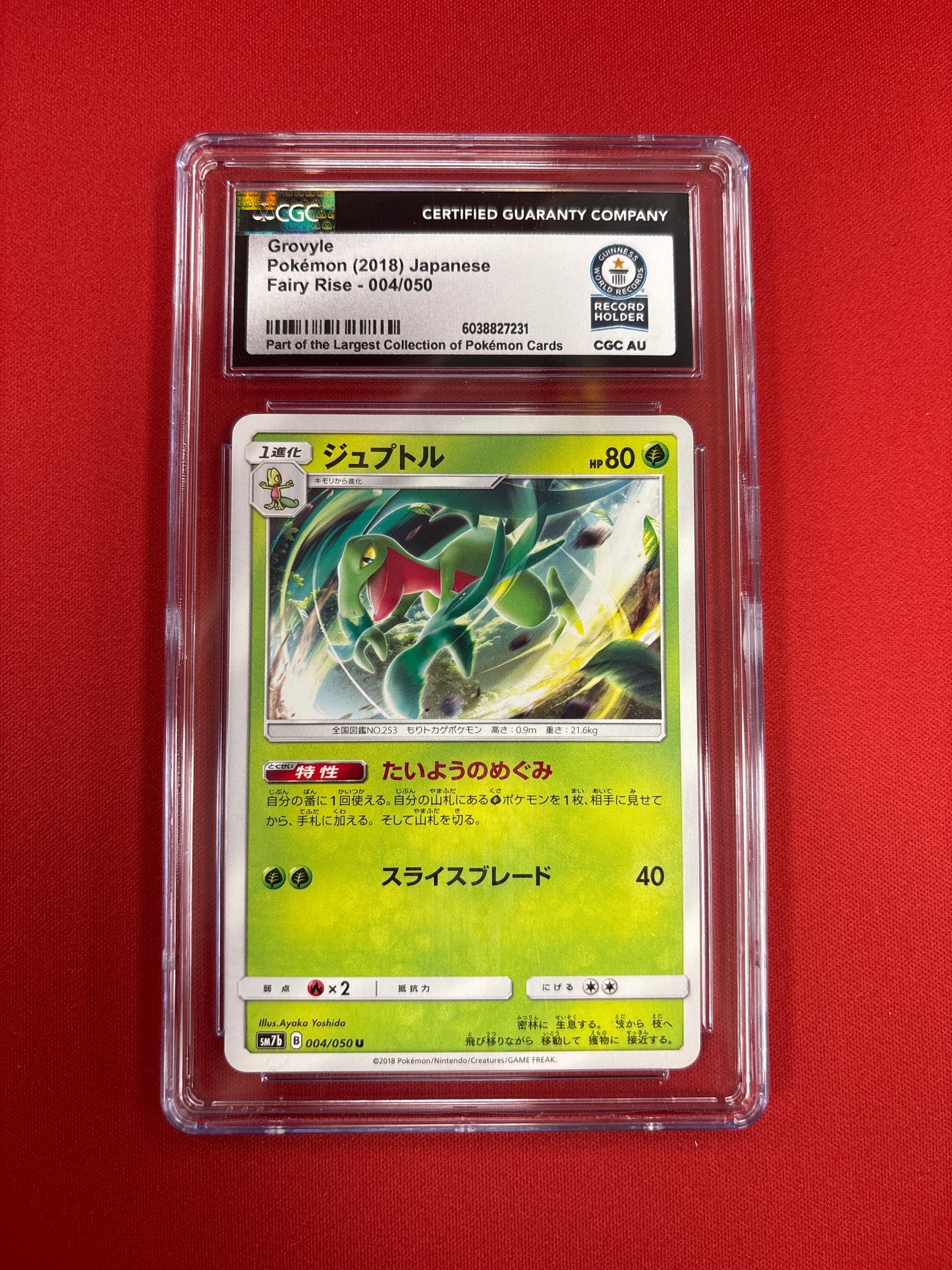 Pokemon Japanese Grovyle 004/050 CGC GWR Record Holder