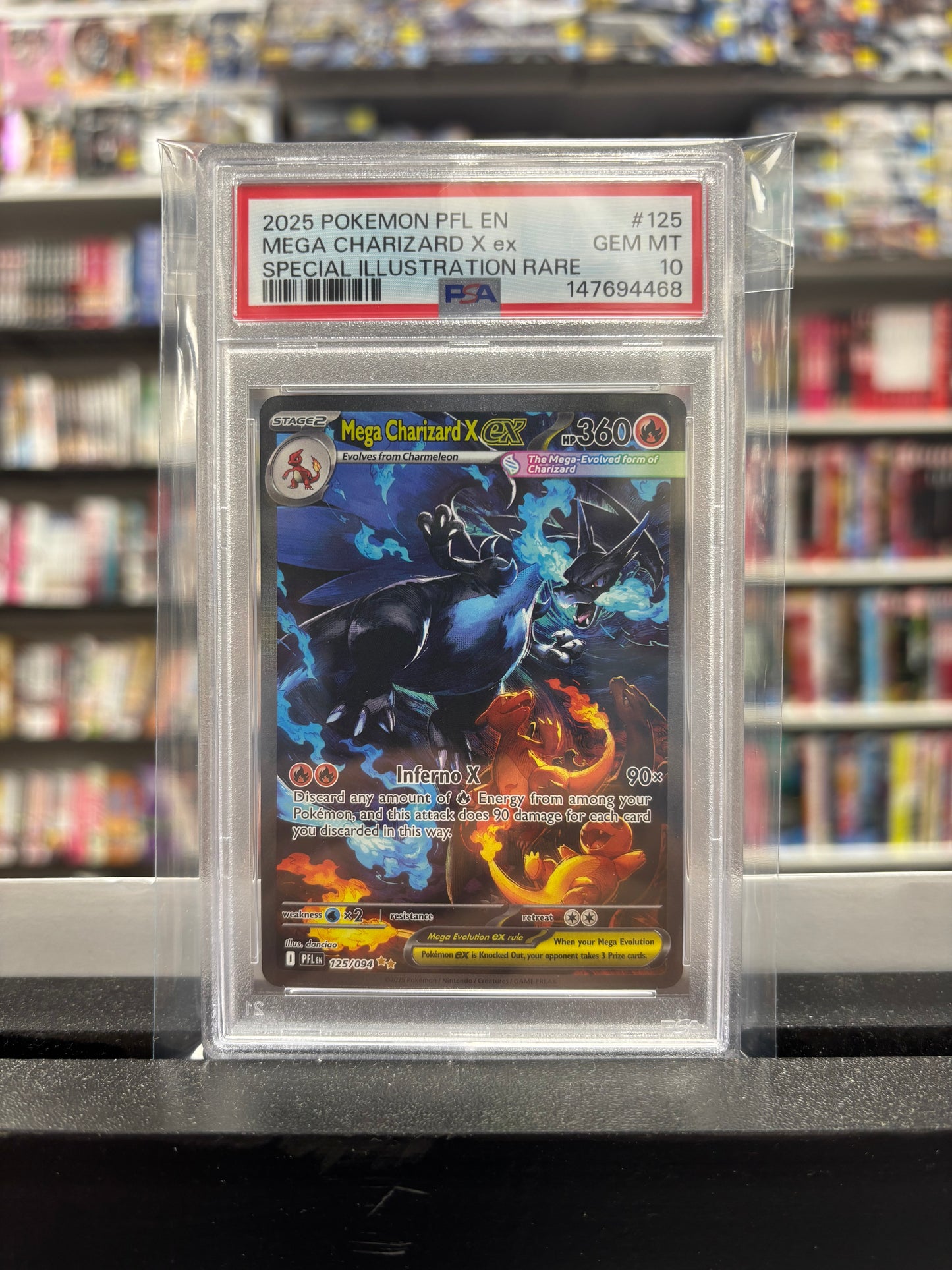 Pokemon Mega Charizard X ex 125/094 PSA 10