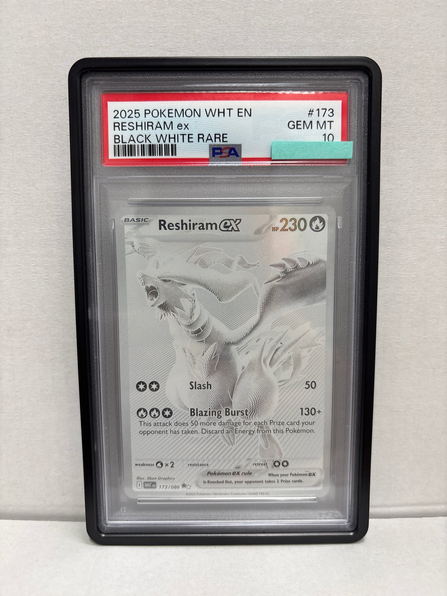 Pokemon Reshiram ex 173/086 PSA 10