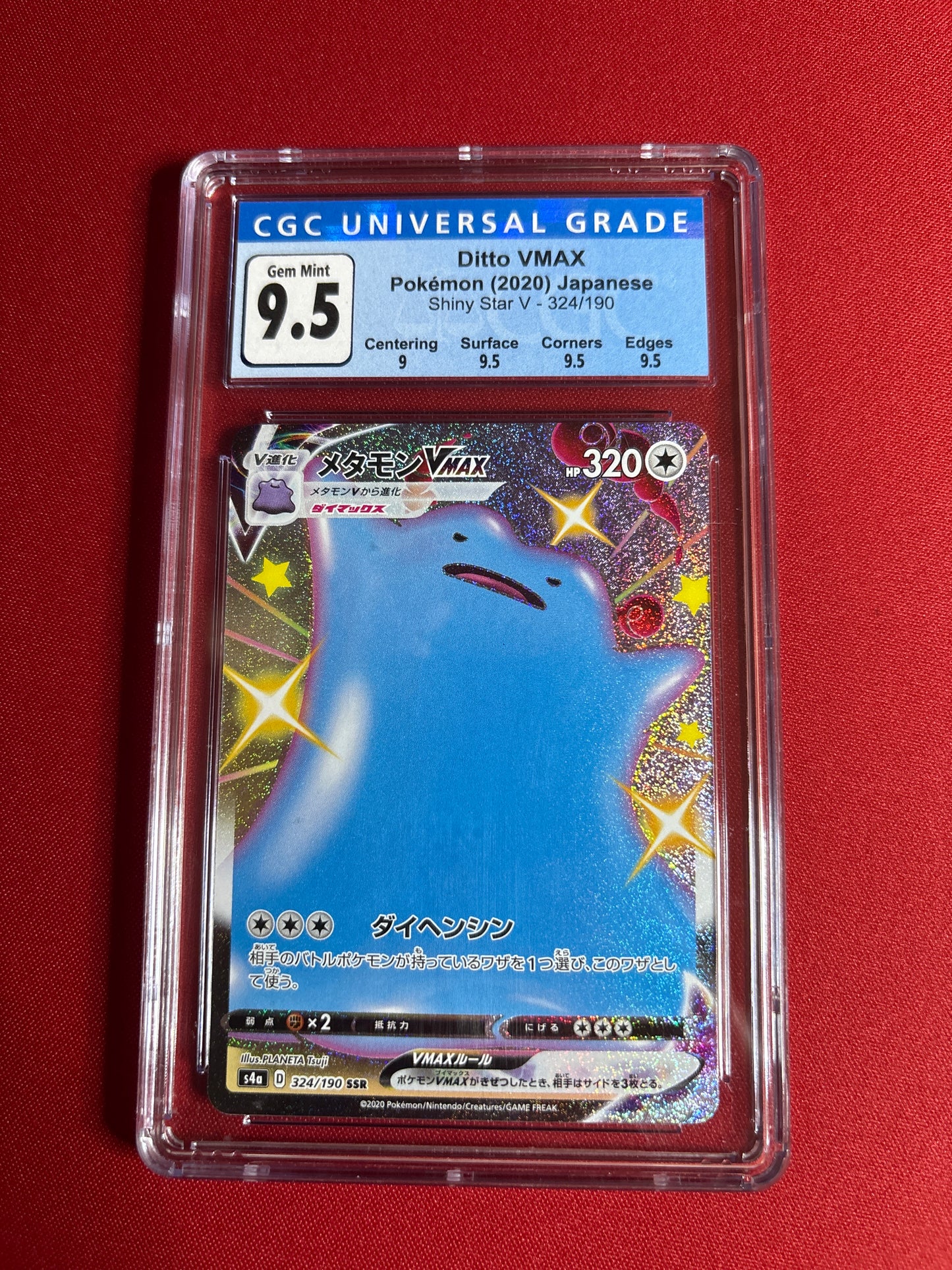 Pokemon Japanese Ditto VMAX 324/190 CGC 9.5 (Old Label)