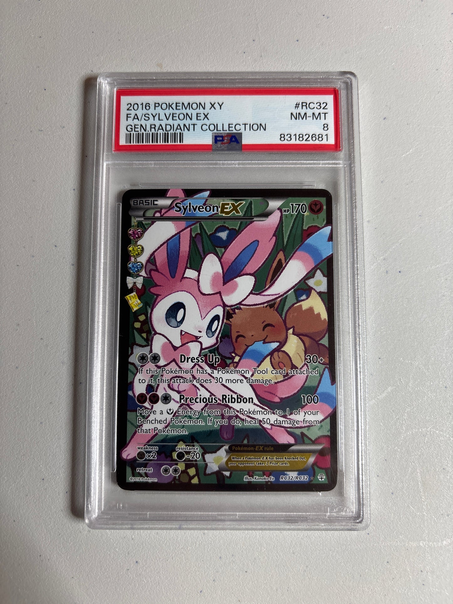 Pokemon Sylveon EX RC32/RC32 PSA 8