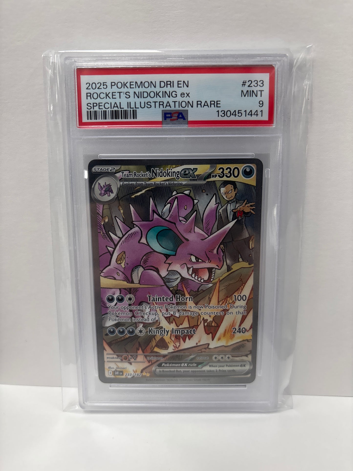 Pokemon Team Rocket’s Nidoking ex 233/182 PSA 9