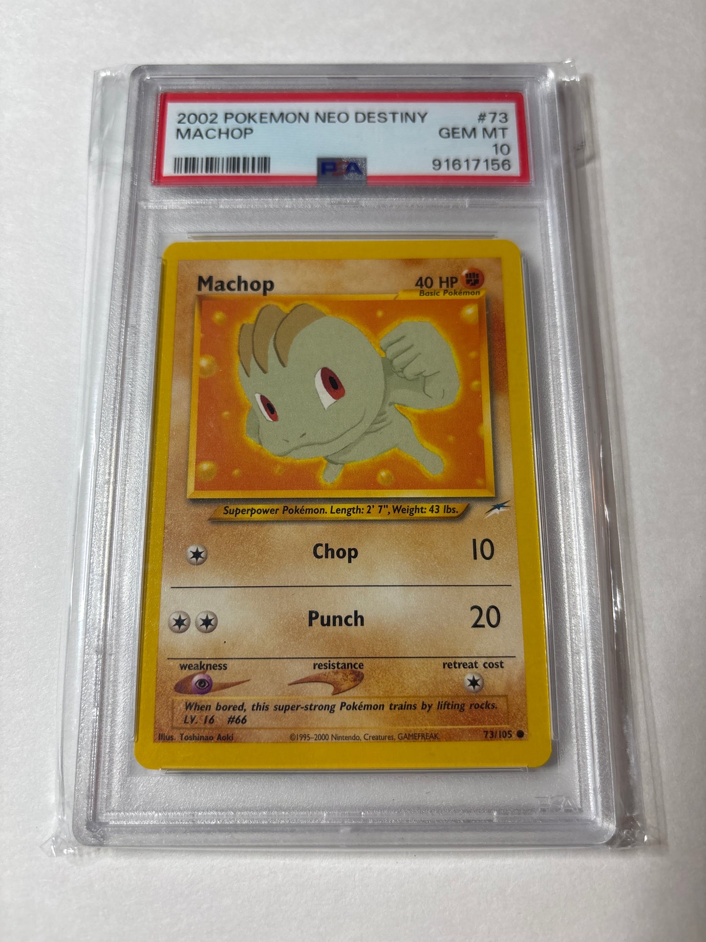 Pokemon Machop 73/105 (2002) PSA 10