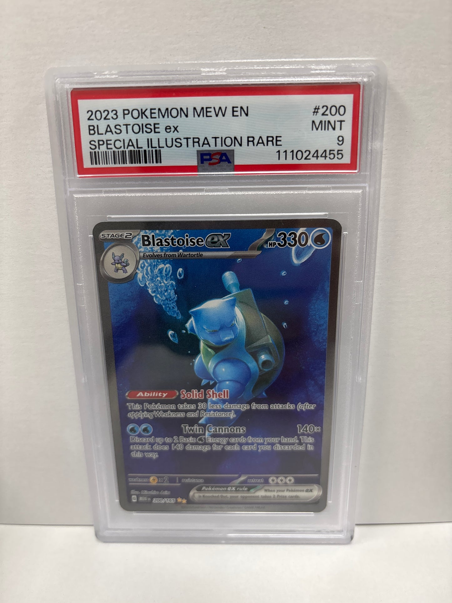 Pokemon Blastoise ex 200/165 PSA 9