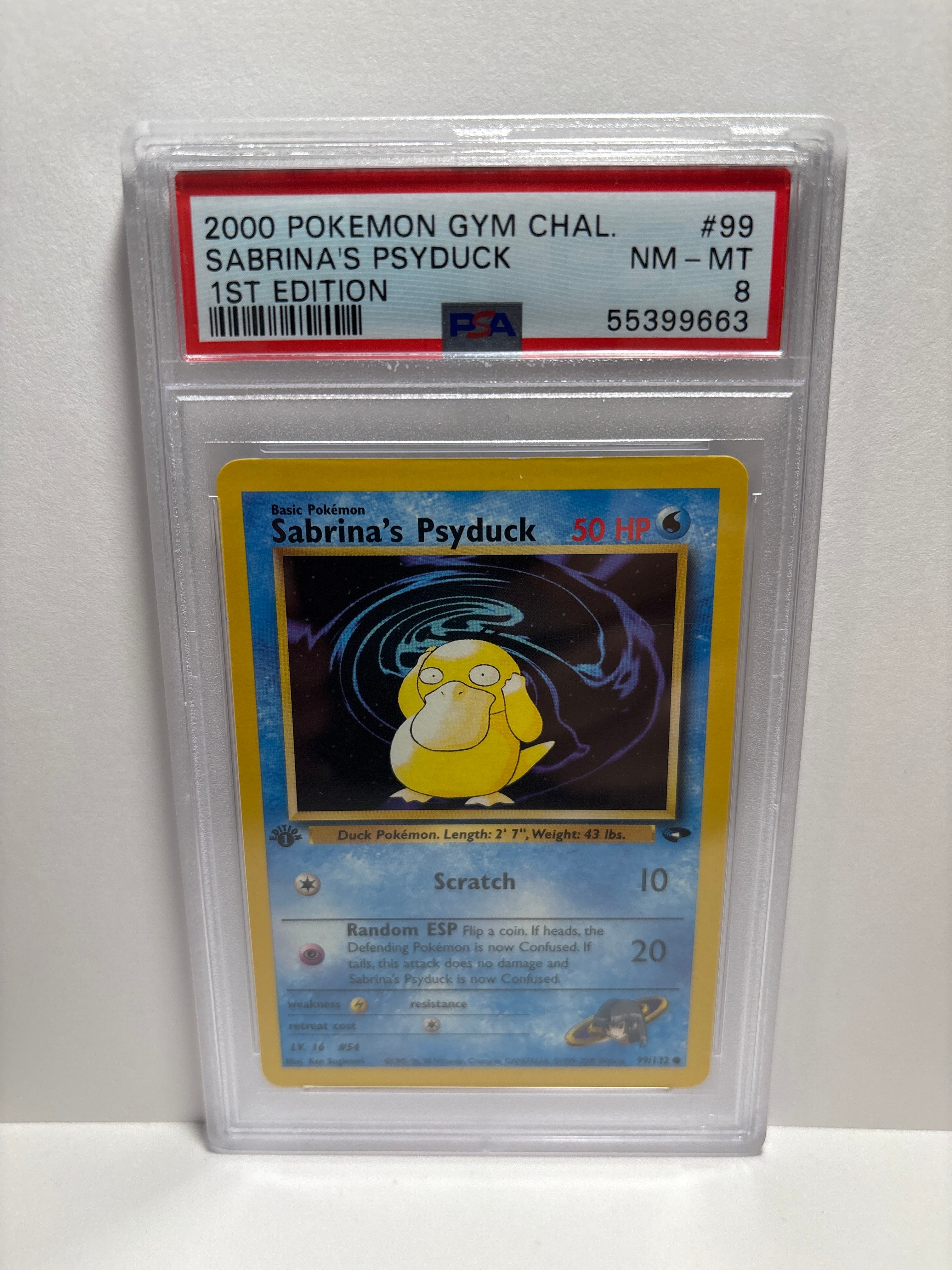 Pokemon Sabrina's Psyduck 99/132 1st Edition PSA 8 Zapp! Comics Pokemon Sabrina's Psyduck 99/132 1st Edition PSA 8 Zapp! Comics
