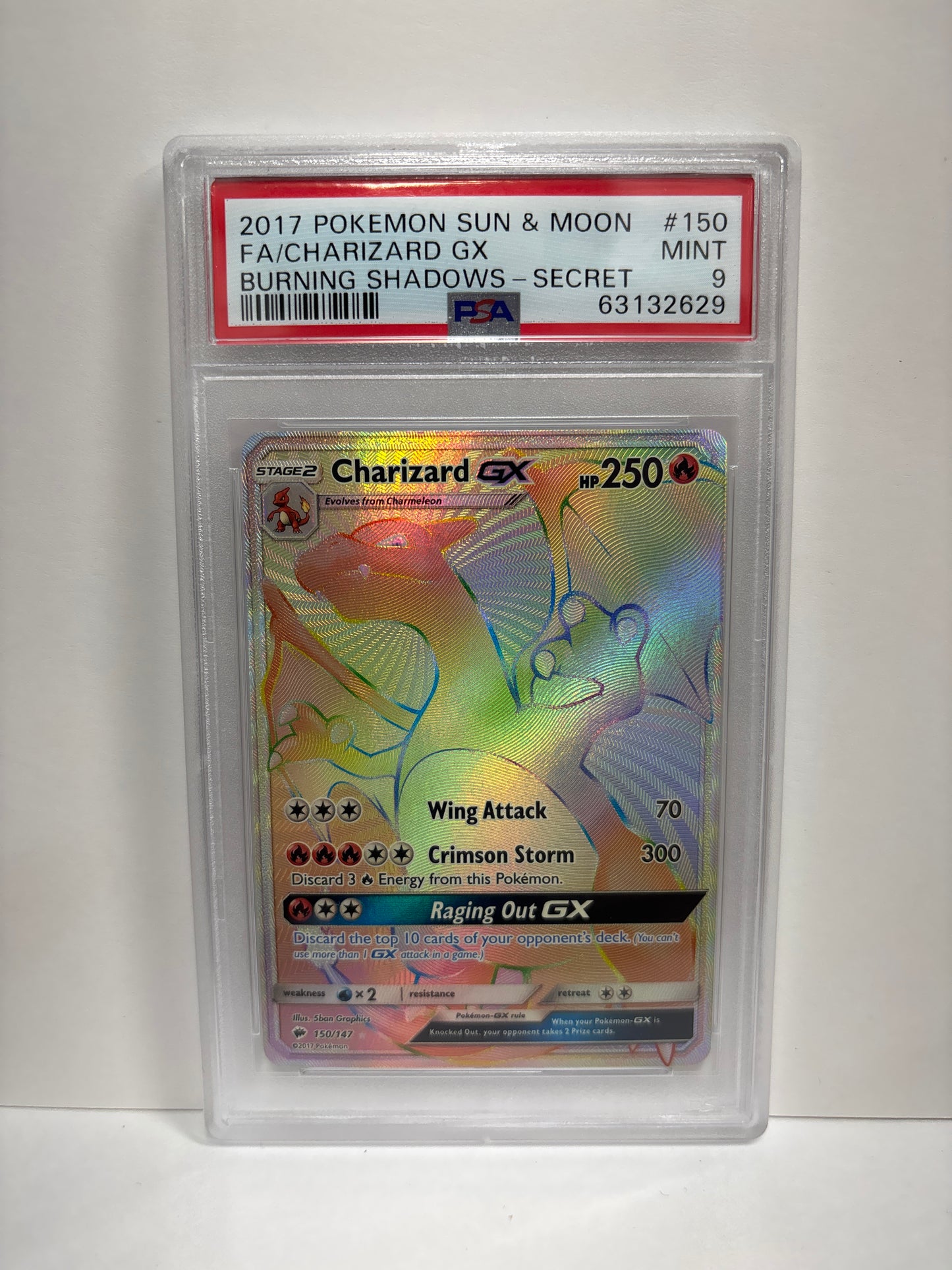 Pokemon Charizard GX 150/147 PSA 9