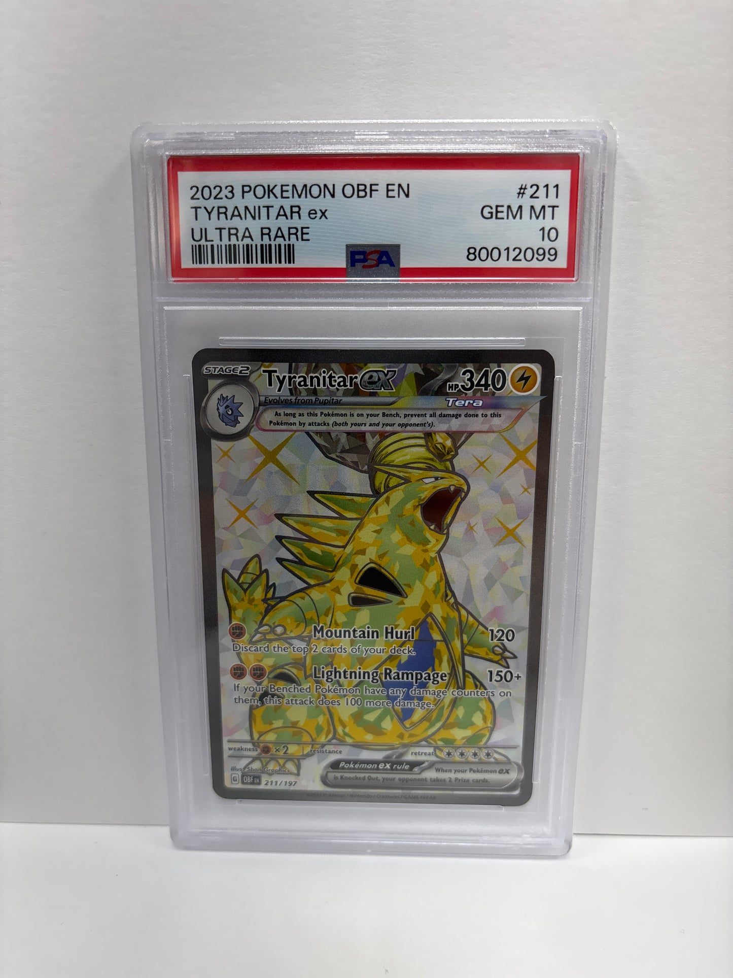 Pokemon Tyranitar ex 211/197 PSA 10