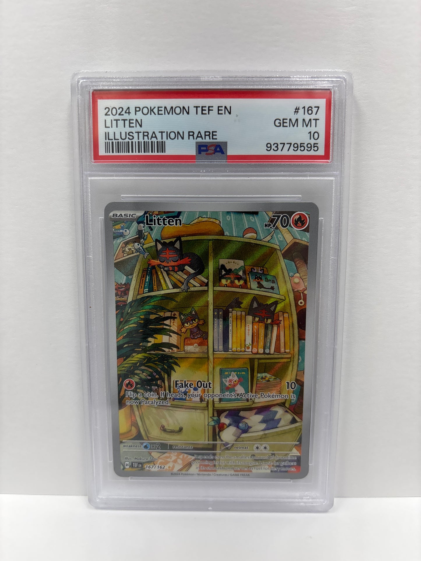 Pokemon Litten 167/162 PSA 10