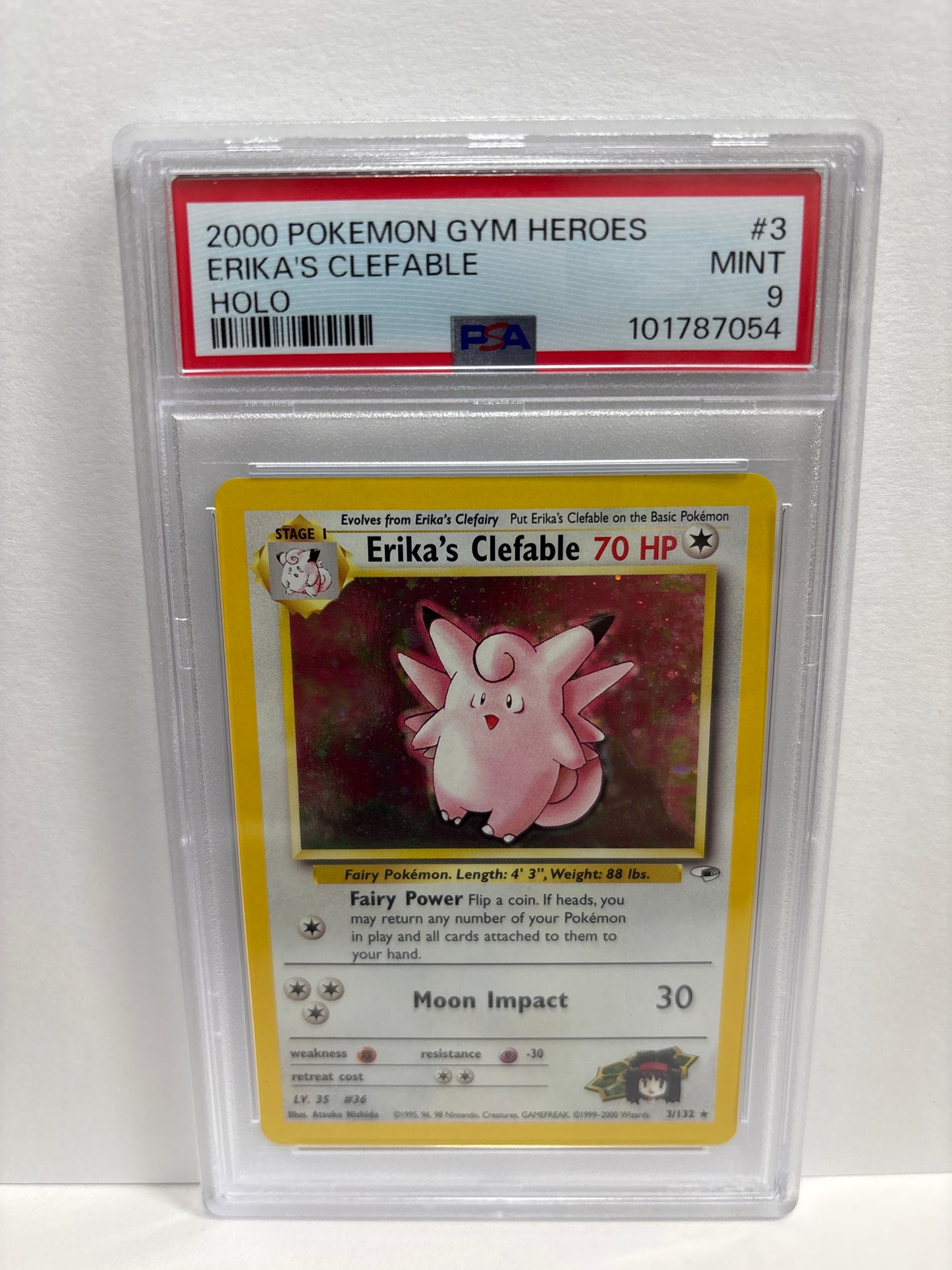 Pokemon Erika’s Clefable 3/132 PSA 9