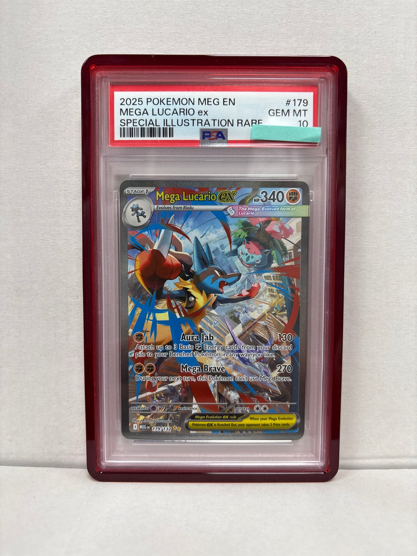 Pokemon Mega Lucario ex 179/132 PSA 10