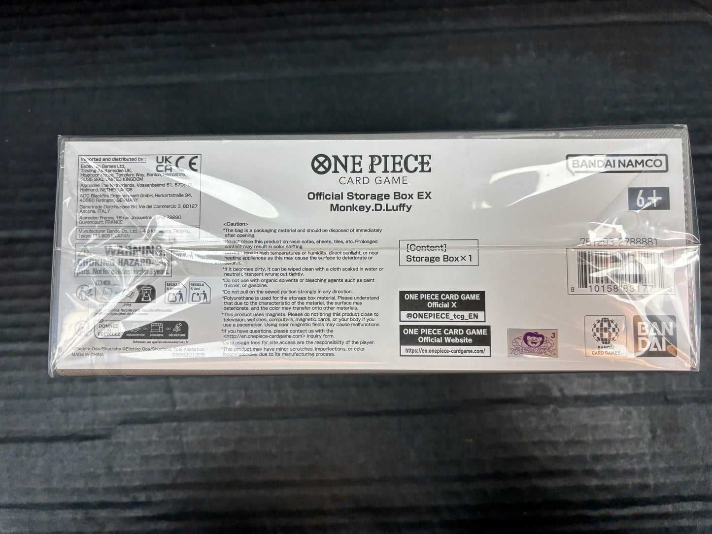 One Piece TCG Official Storage Box EX Monkey.D.Luffy