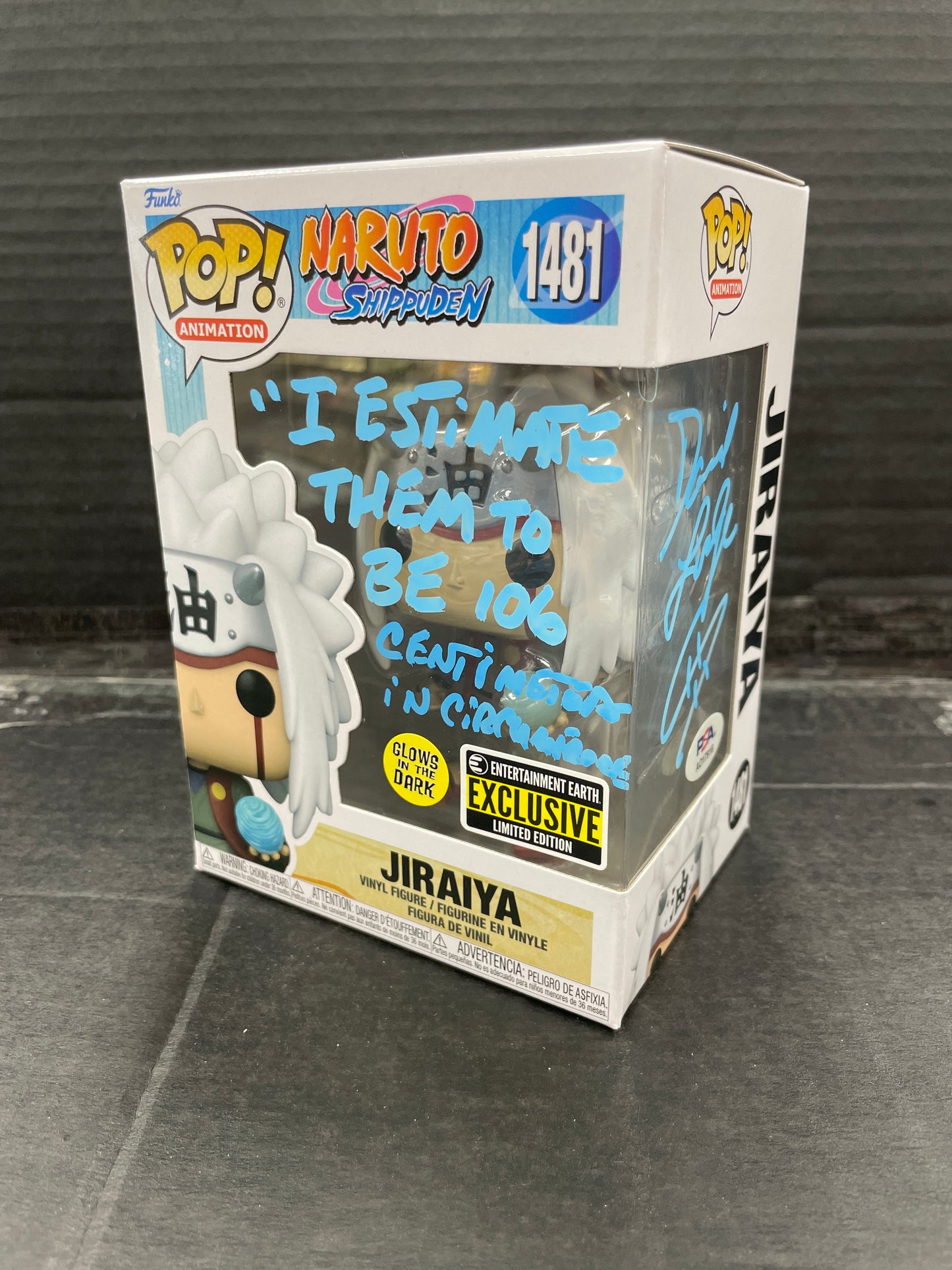 Funko Pop! Naruto Shippuden Jiraiya 1481 Entertainment Earth Exclusive Signed by David Lodge (Grade A)