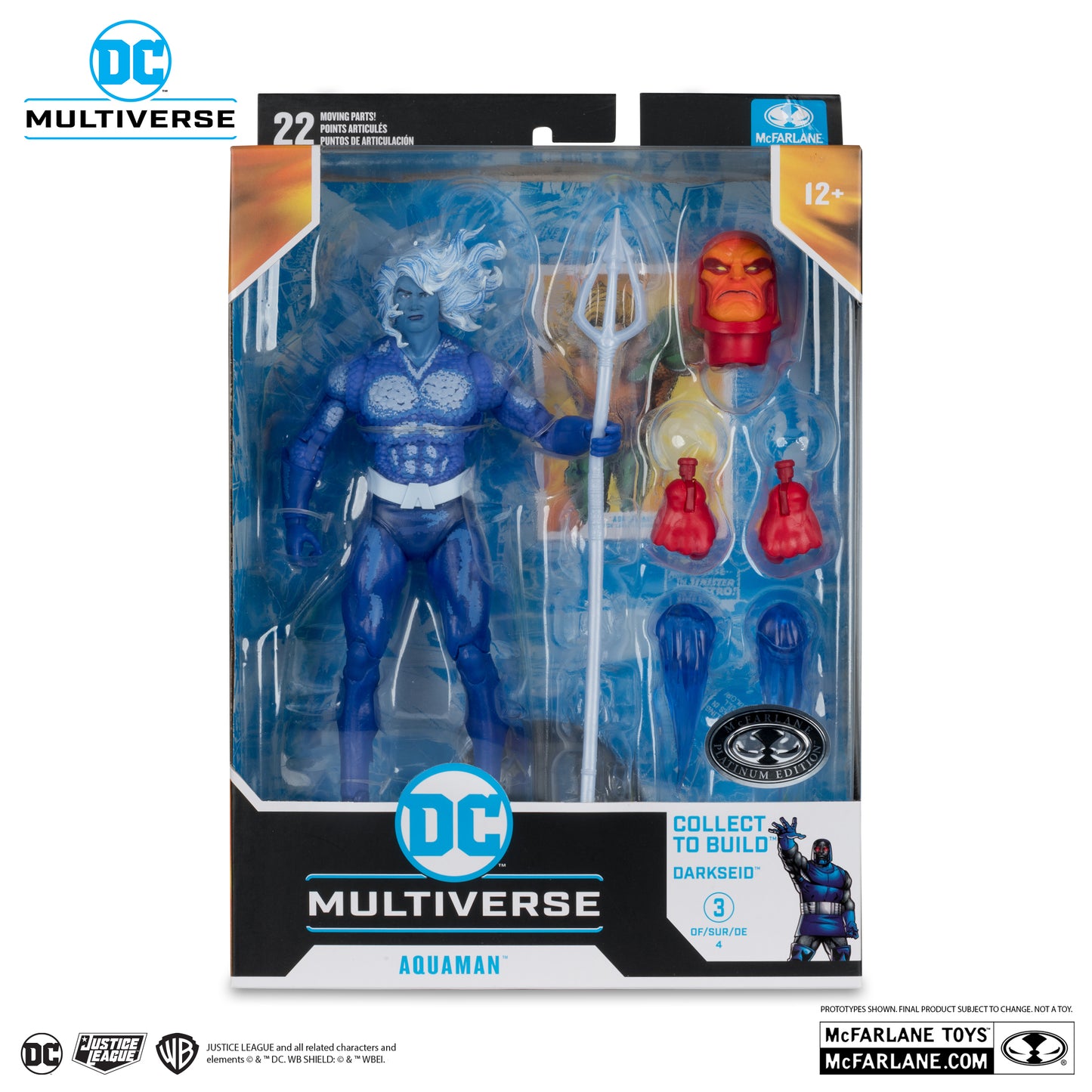 DC Multiverse Justice League Task Force Aquaman Platinum Edition Chase (Box Damage)