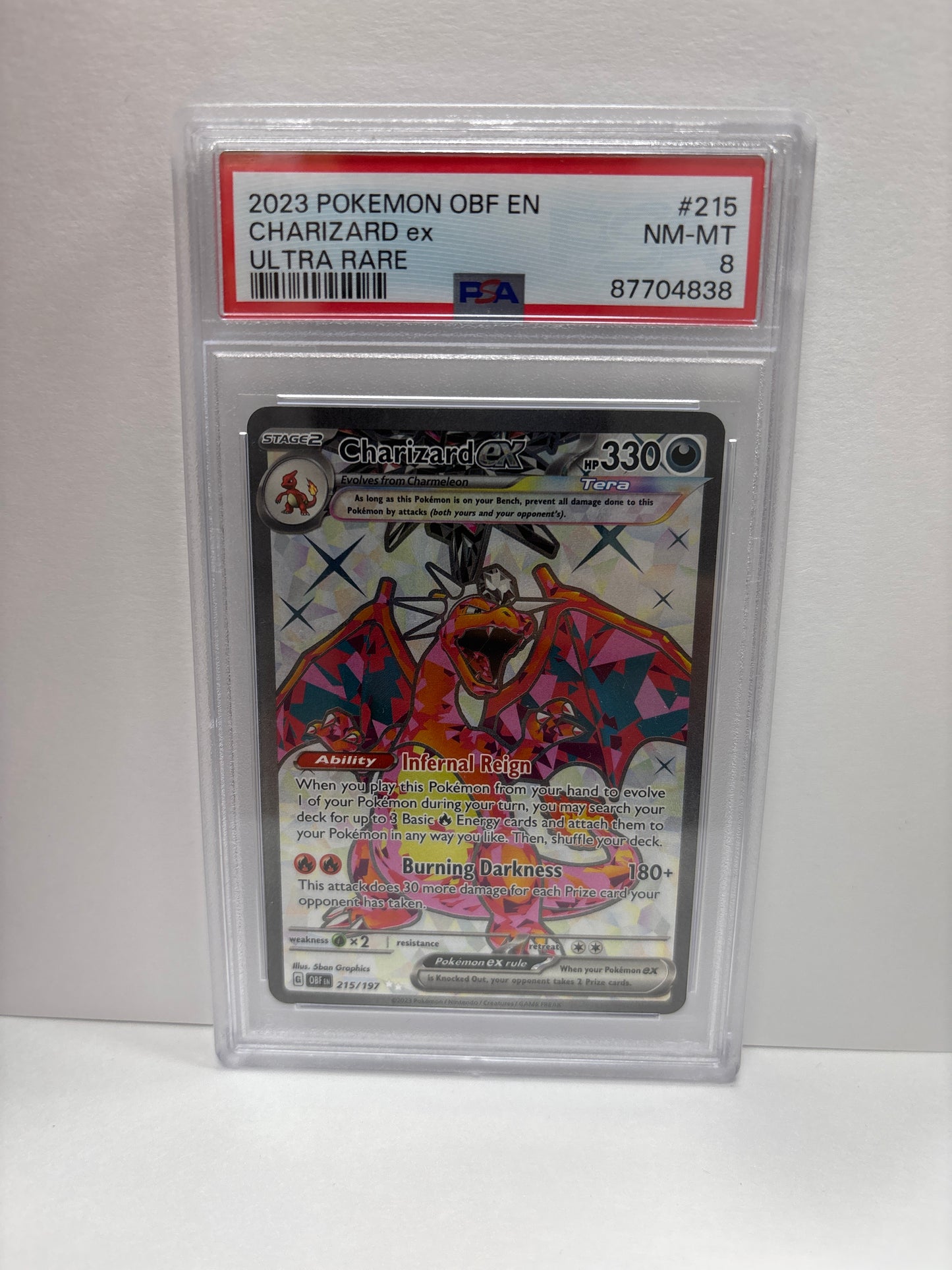 Pokemon Charizard ex 215/197 PSA 8