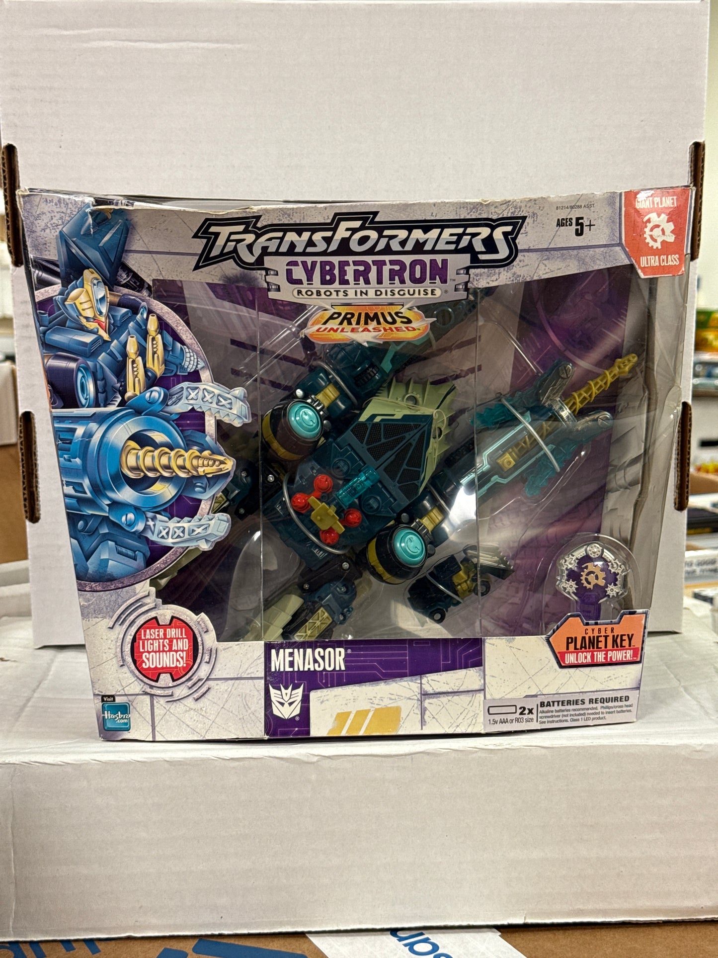 Transformers Cybertron Robots in Disguise Primus Unleashed Menasaur (Damaged Box)