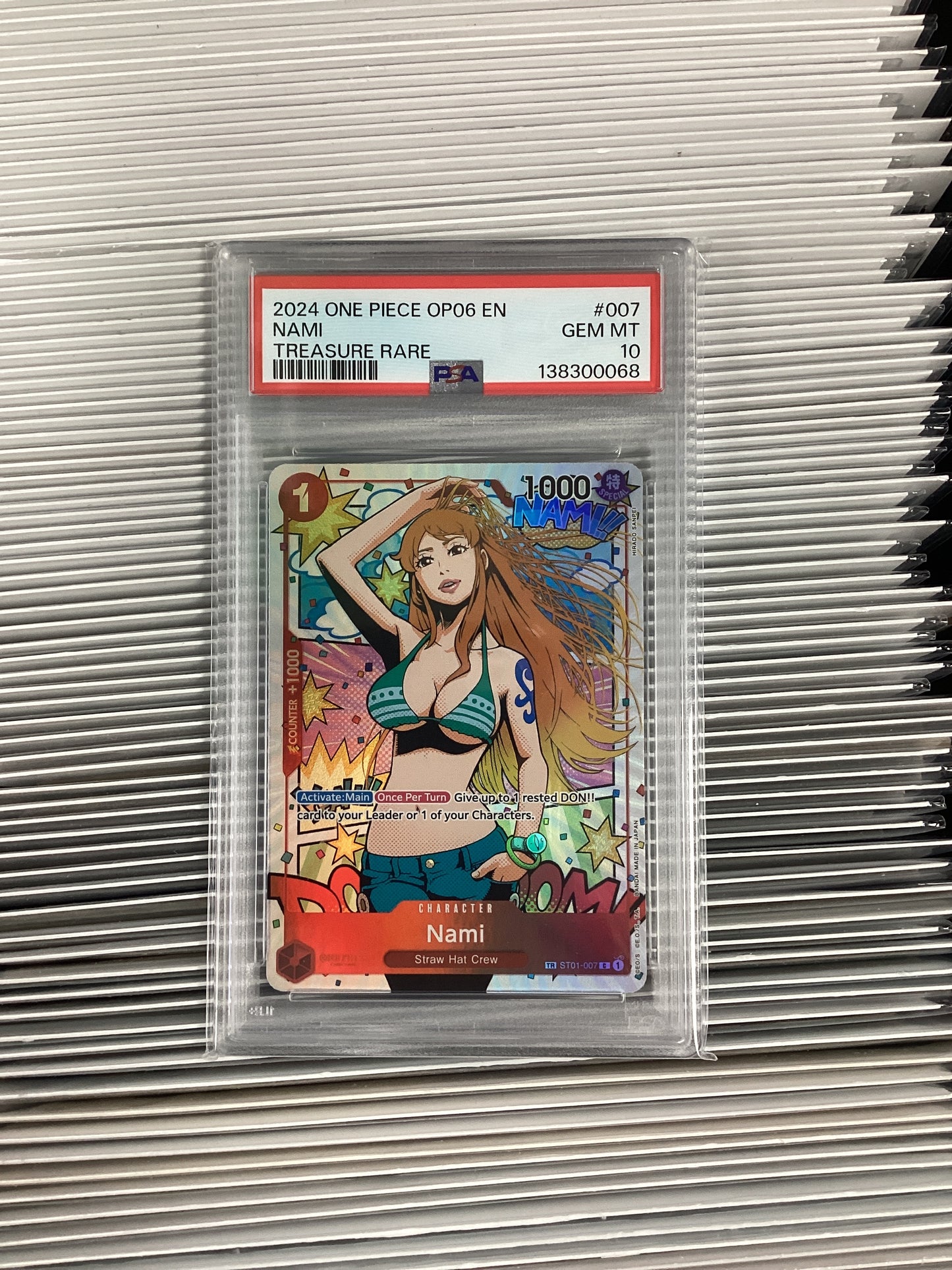 One Piece Card Game Nami Treasure Rare ST01-007 PSA 10