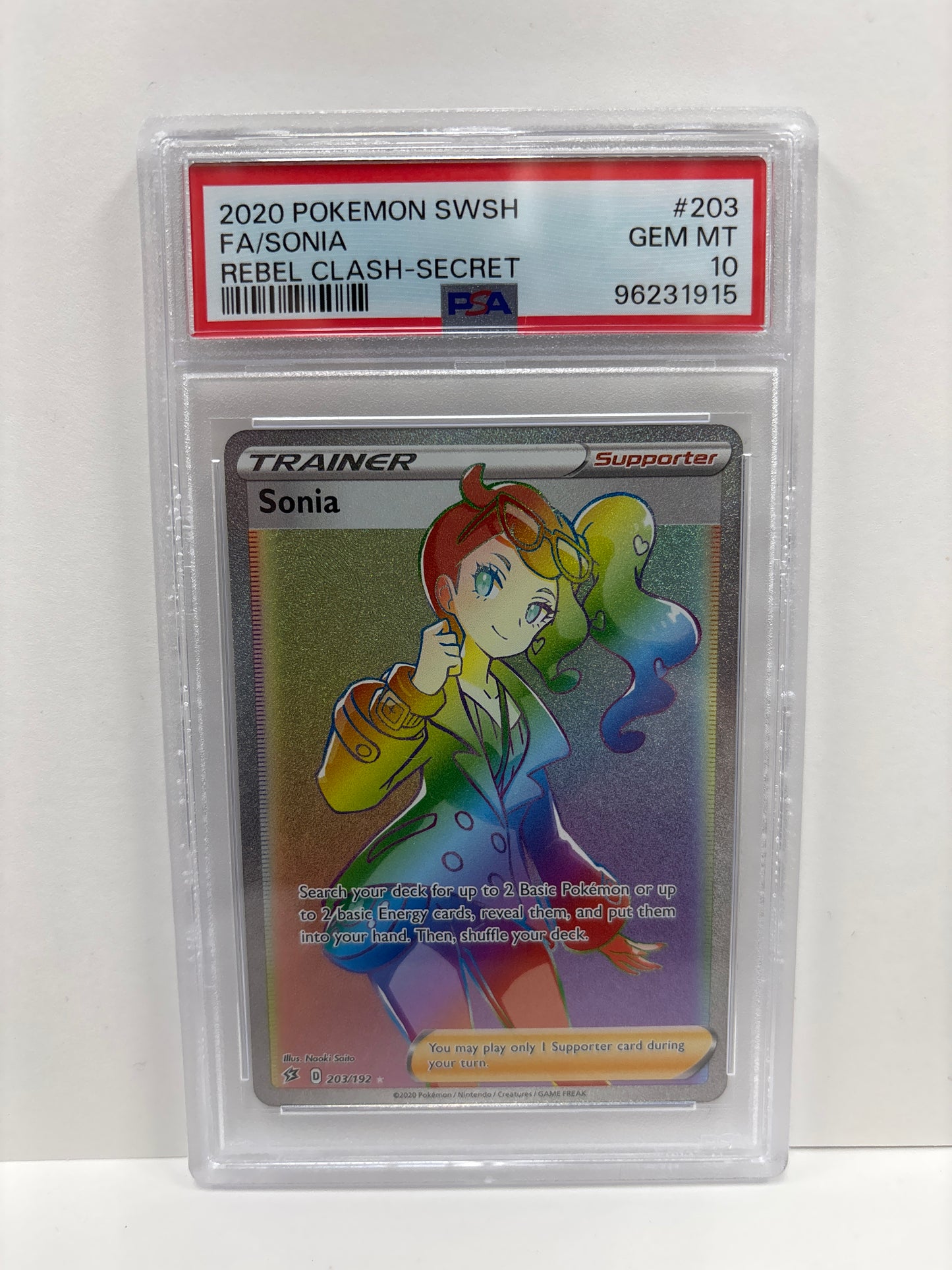 Pokemon Sonia 203/192 PSA 10