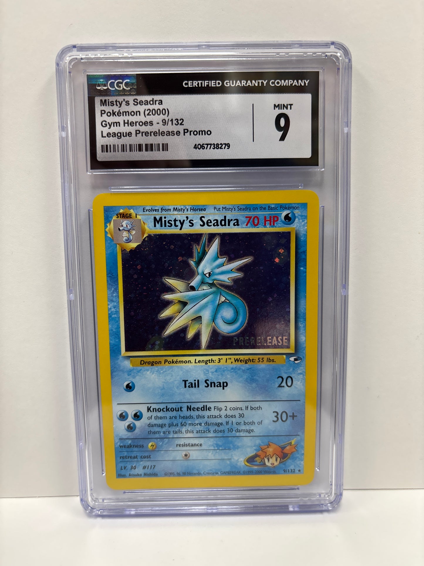 Pokemon Misty’s Seadra 9/132 League Prerelease PROMO CGC 9