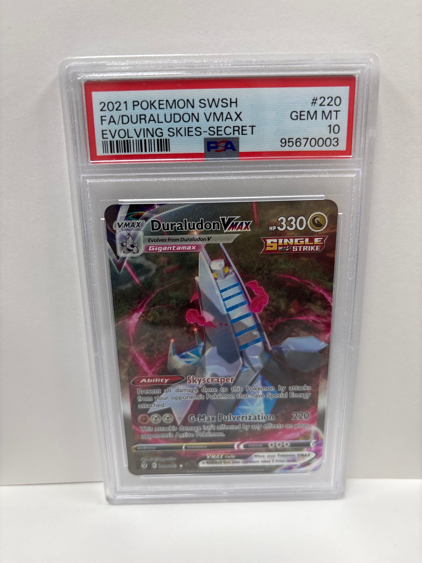 Pokemon Duraludon VMAX 220/203 PSA 10