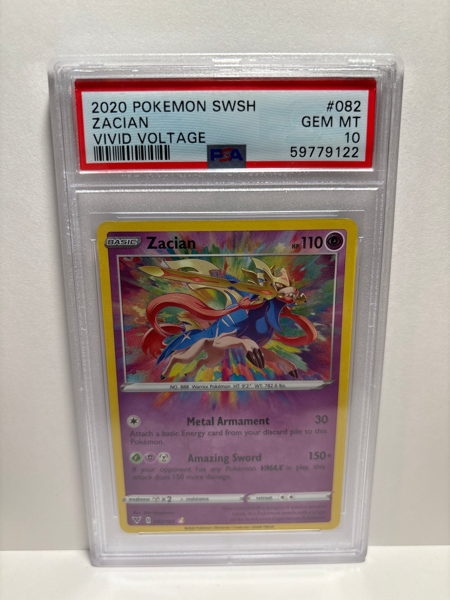 Pokemon Zacian 082/185 PSA 10