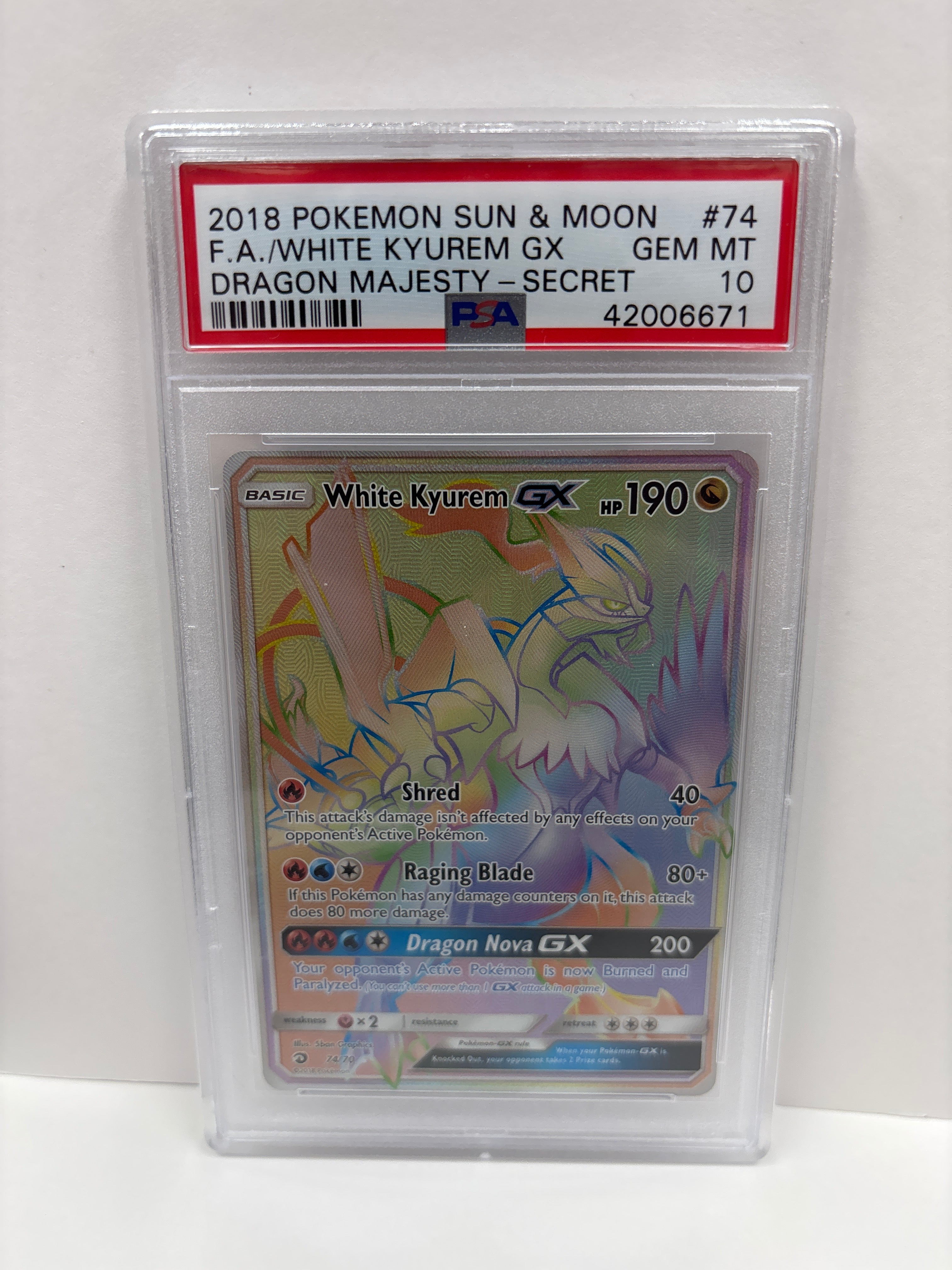 Pokemon White Kyurem GX 74/70 PSA 10 – Zapp! Comics