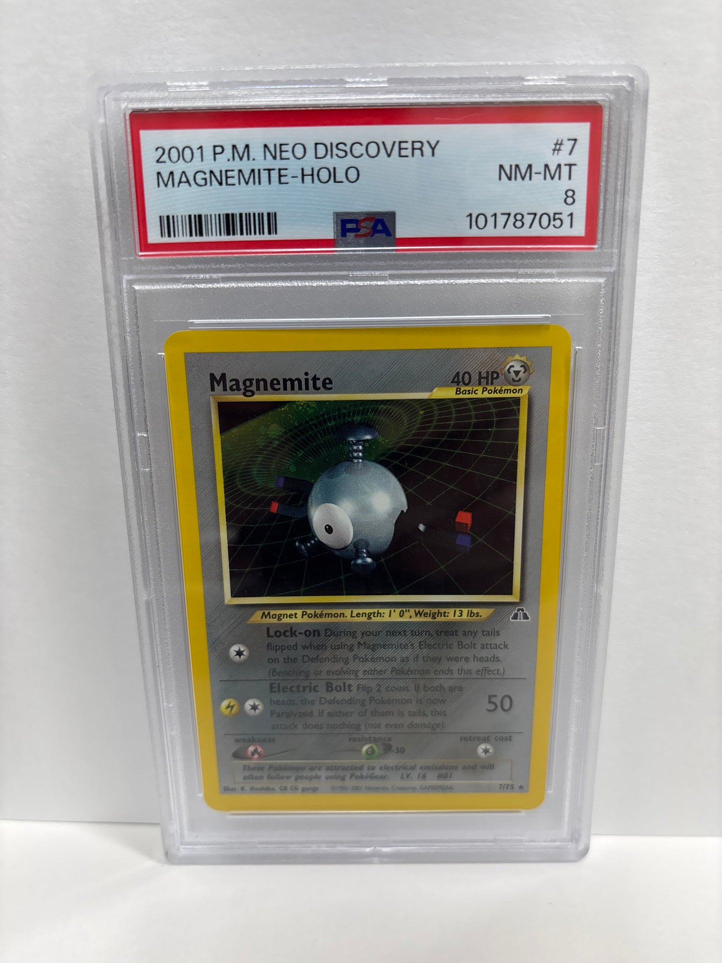 Pokemon Magnemite 7/75 (2001) PSA 8