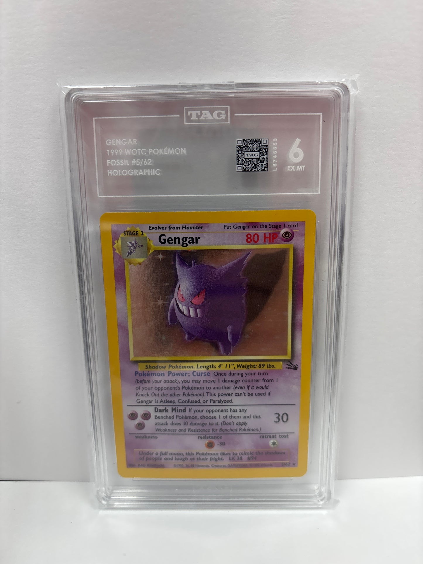 Pokemon Gengar 5/62 (1999) TAG 6