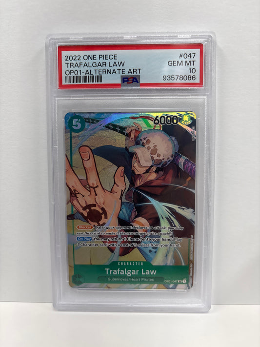One Piece TCG Trafalgar Law OP01-047 PSA 10