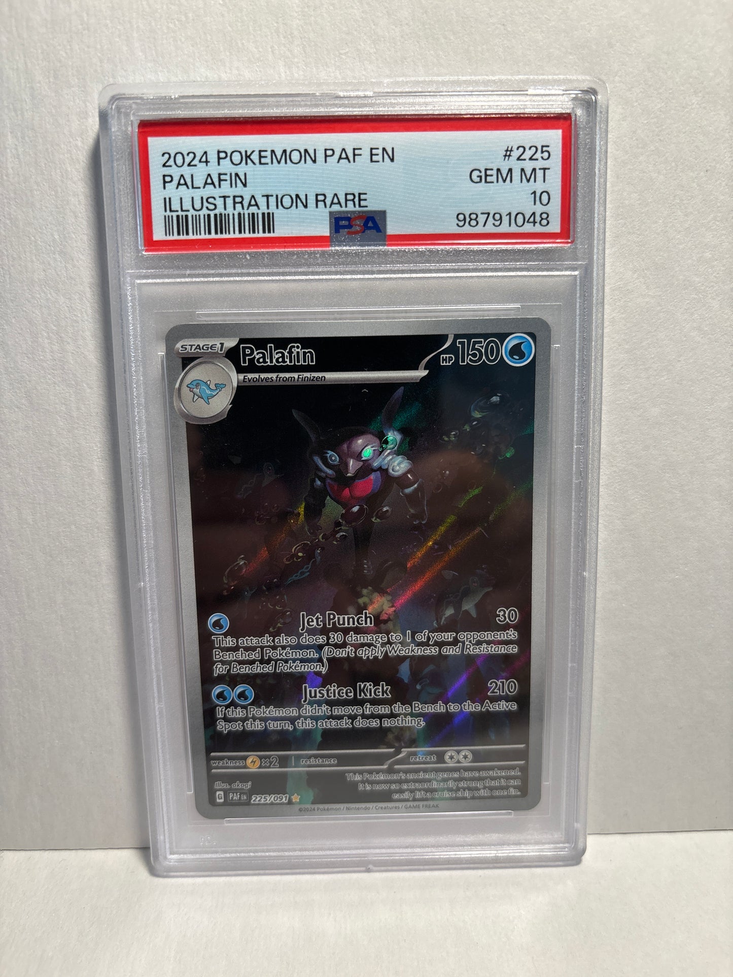 Pokemon Palafin 225/091 PSA 10 (Scratches on Slab)