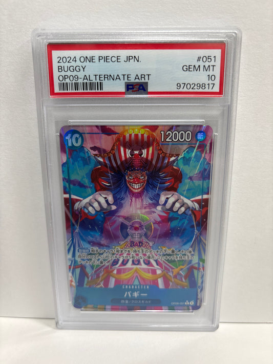 One Piece TCG JP Buggy OP09-051 PSA 10
