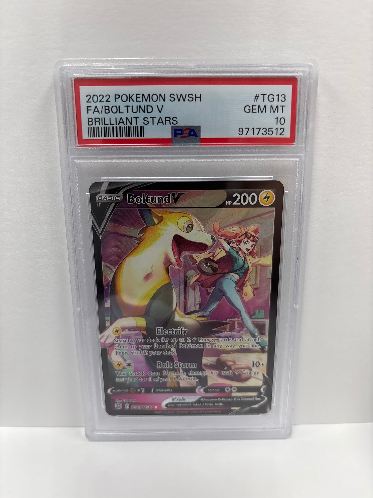 Pokemon Boltund V TG13/TG30 PSA 10
