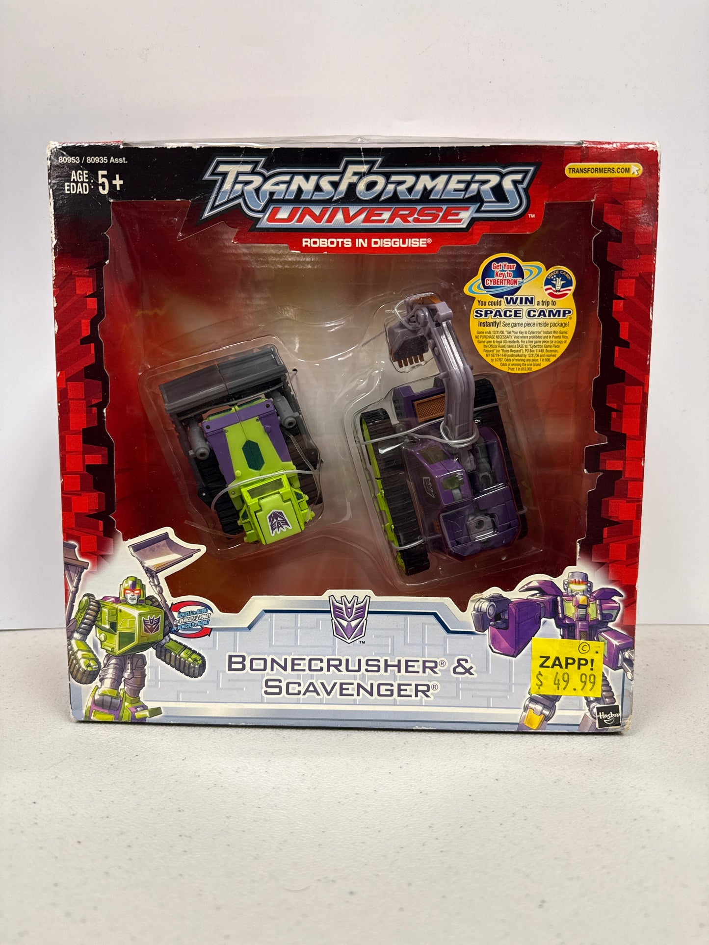 Transformers Universe Robots in Disguise Bonecrusher & Scavenger 2004 (Box Damage)