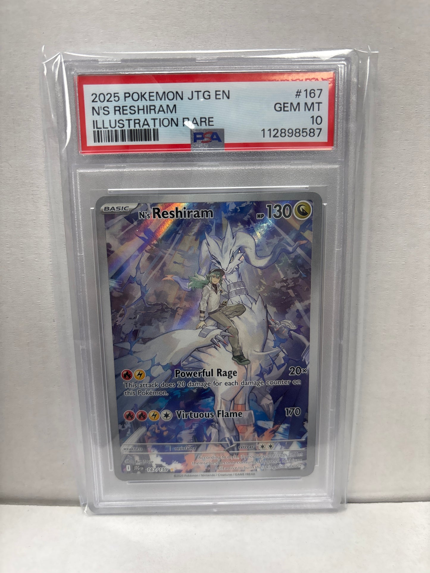 Pokemon N’s Reshiram 167/159 PSA 10