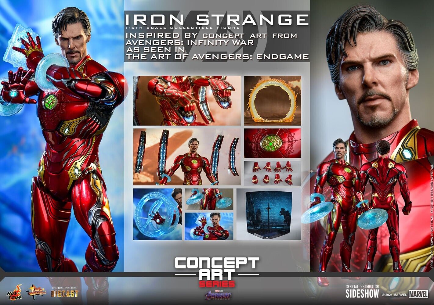 Hot Toys Concept Art Series Avengers Endgame Iron Strange MMS606 D41 1/6 Scale Figure