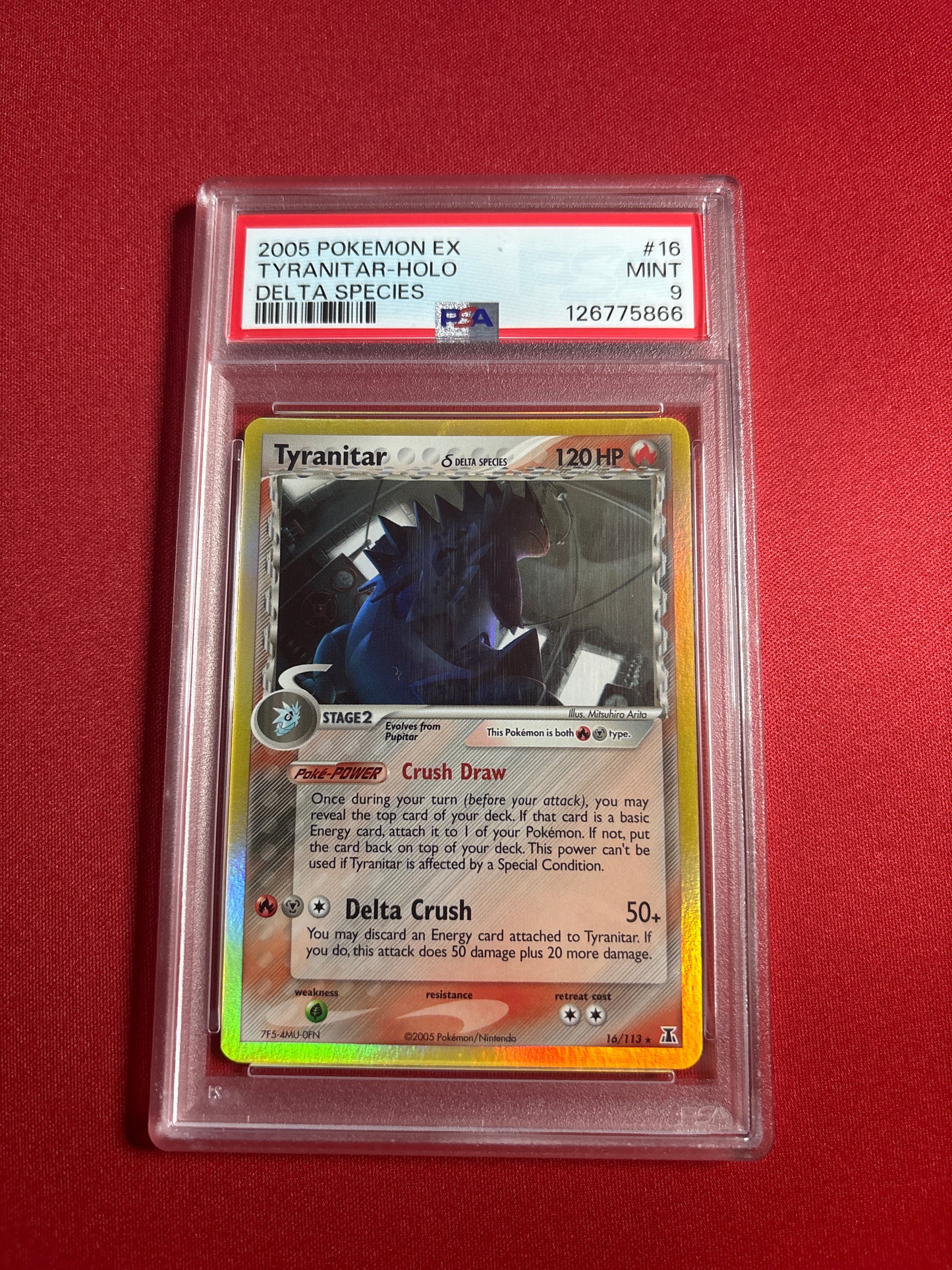 Pokemon Tyranitar 16/113 HOLO PSA 9