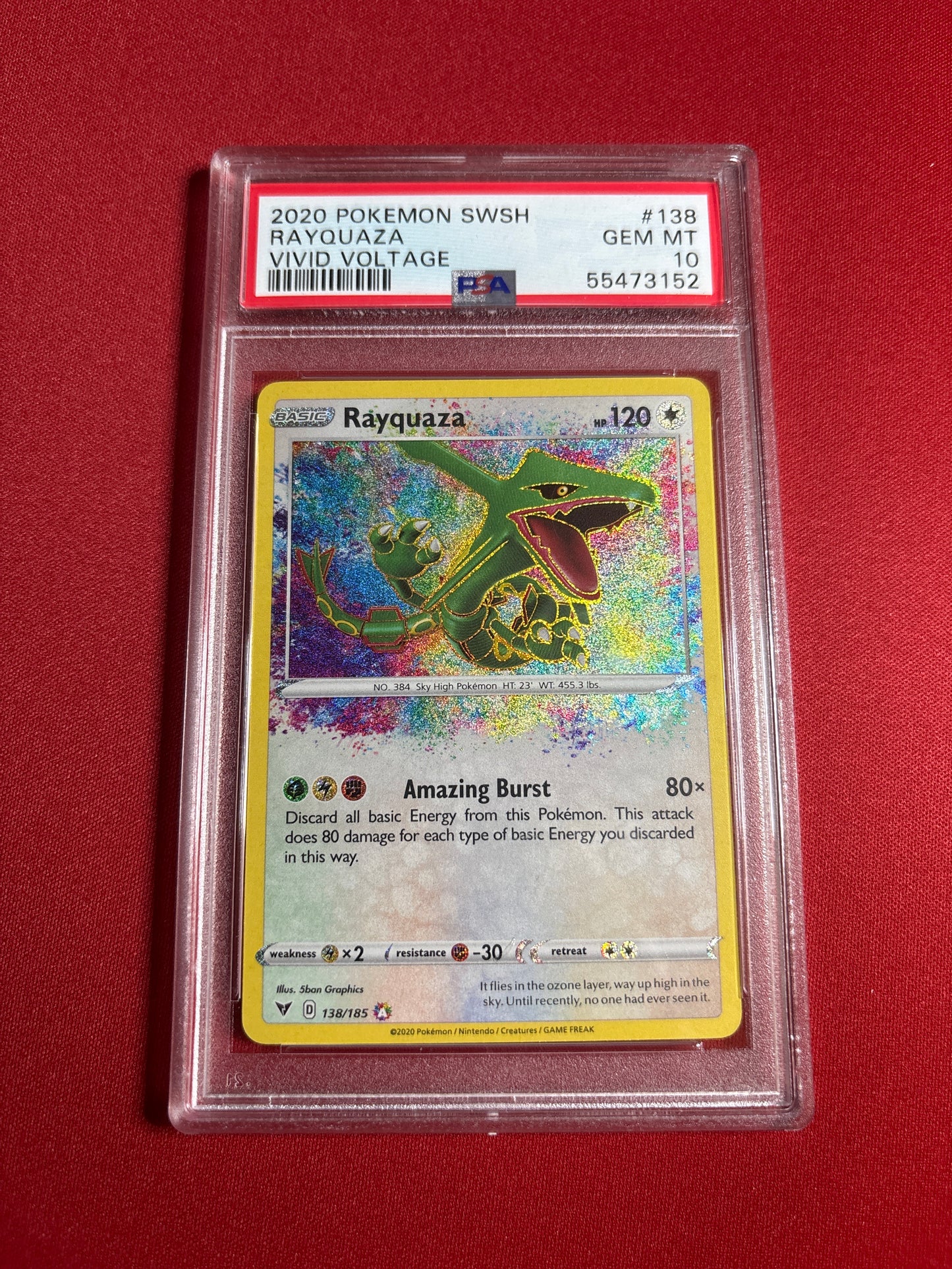 Pokemon Rayquaza 138/185 PSA 10