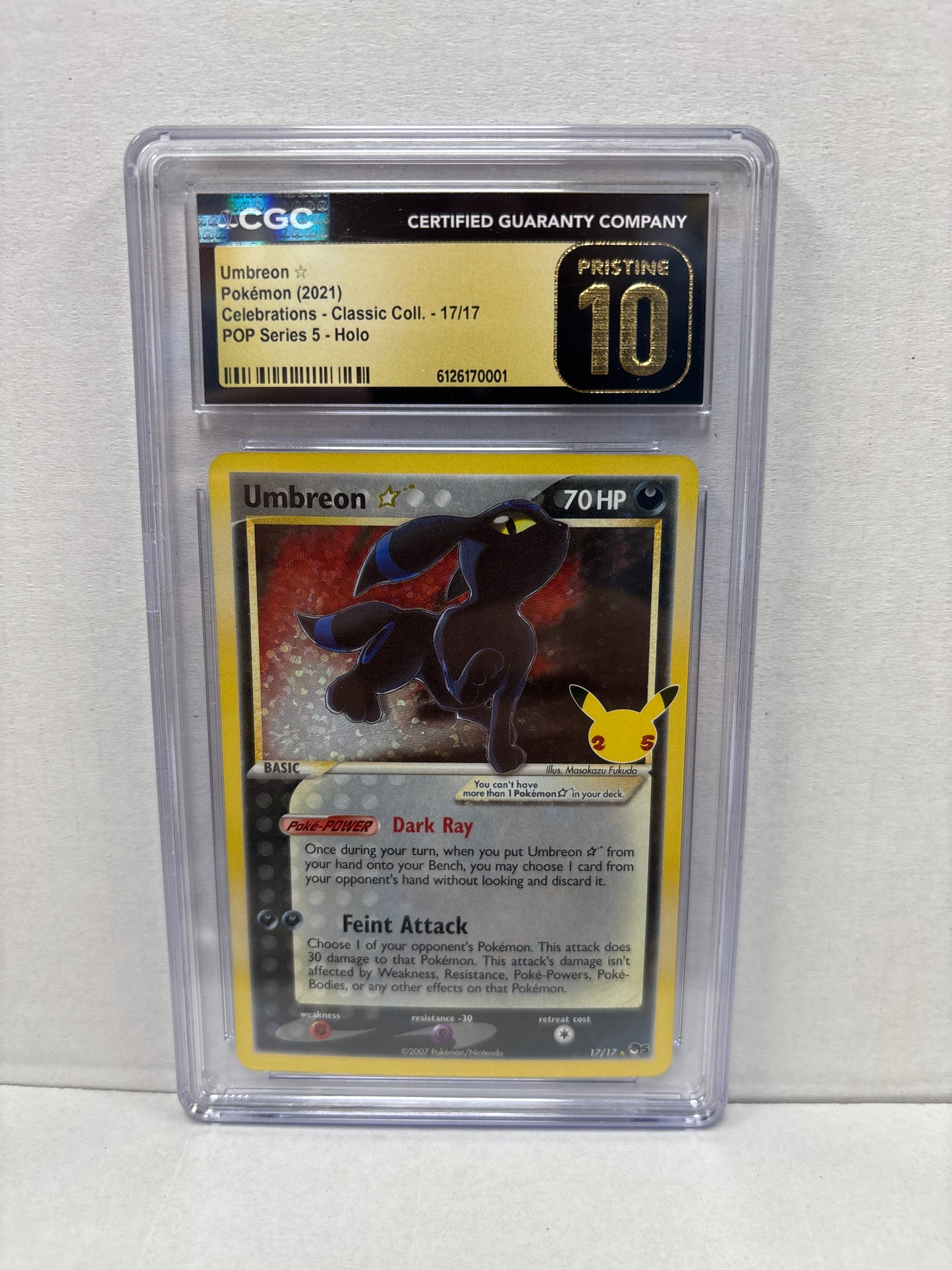 Pokemon Celebrations Umbreon 17/17 (2021) CGC Pristine 10