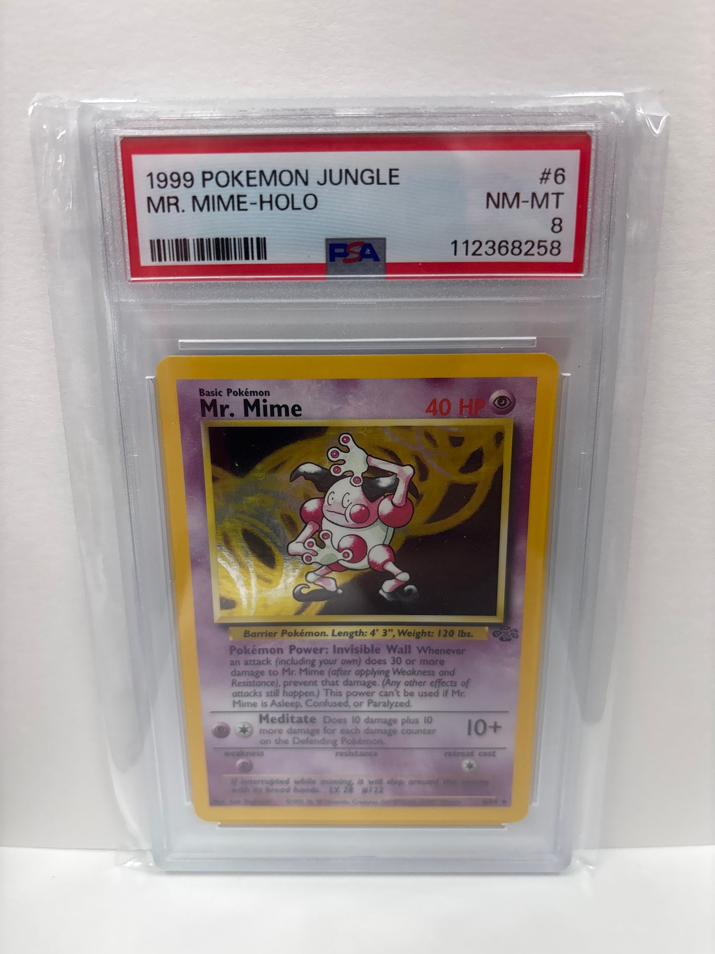 Pokemon Mr. Mime 6/64 (1999) PSA 8