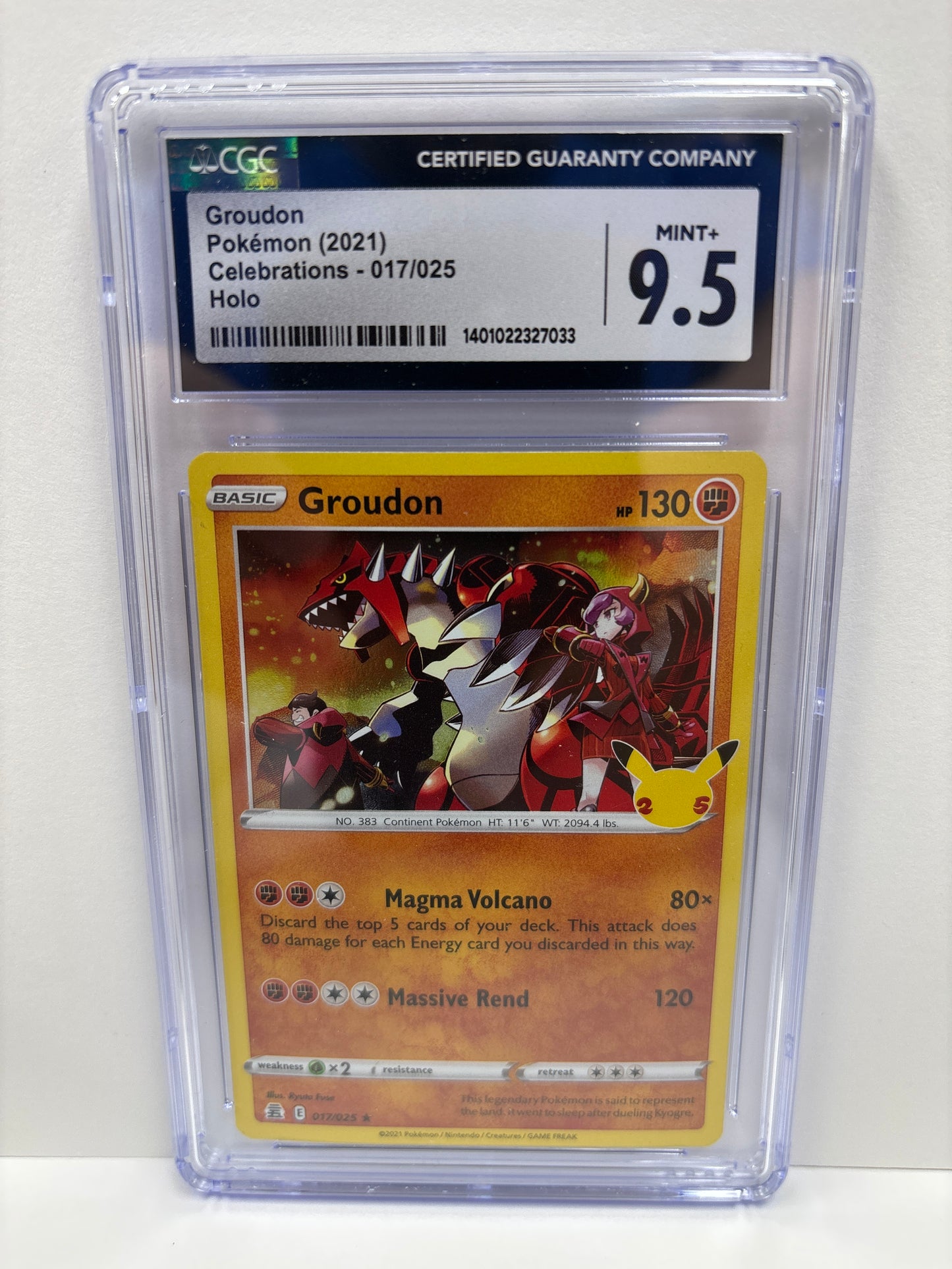 Pokemon Groudon 017/025 CGC 9.5