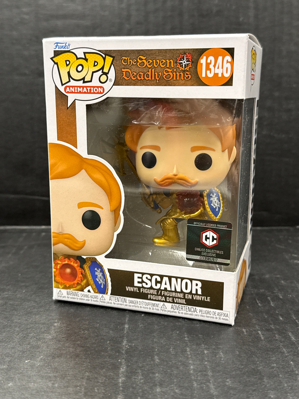 Funko Pop! Seven Deadly Sins Escanor 1346 Chalice Collectibles Exclusive (Grade A)