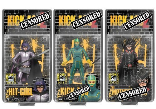 NECA Kick-Ass 2 Series 1 Uncensored Action Figure Set of 3