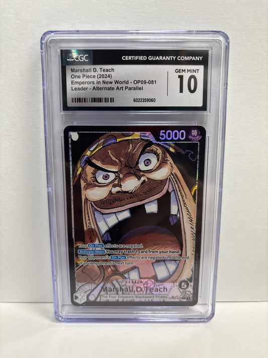 One Piece TCG Marshall.D.Teach OP09-081 CGC 10