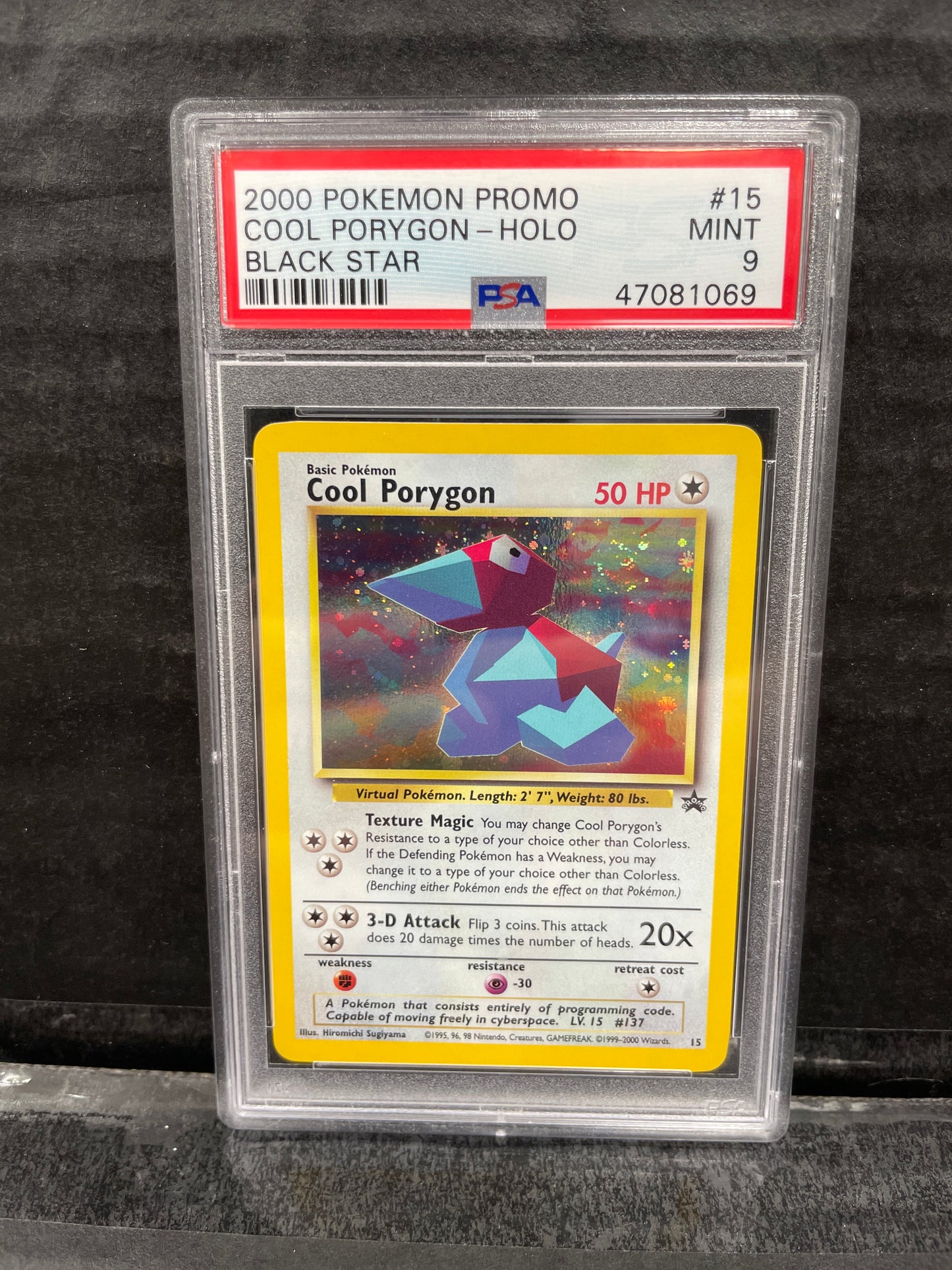 Pokemon Cool Porygon 15 Black Star Promo PSA 9