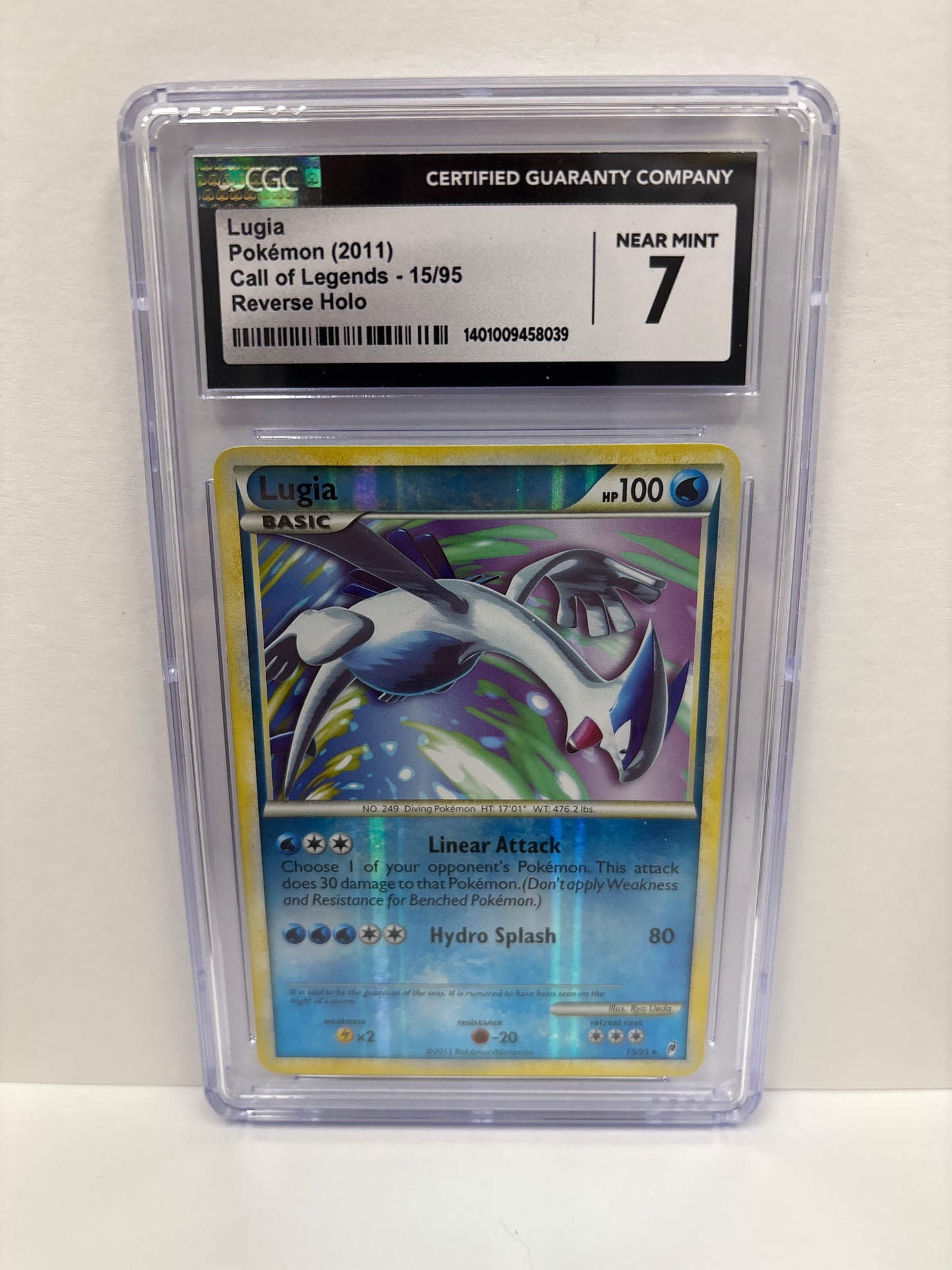 Pokemon Lugia 15/95 Reverse HOLO CGC 7 (Scratches on Slab)