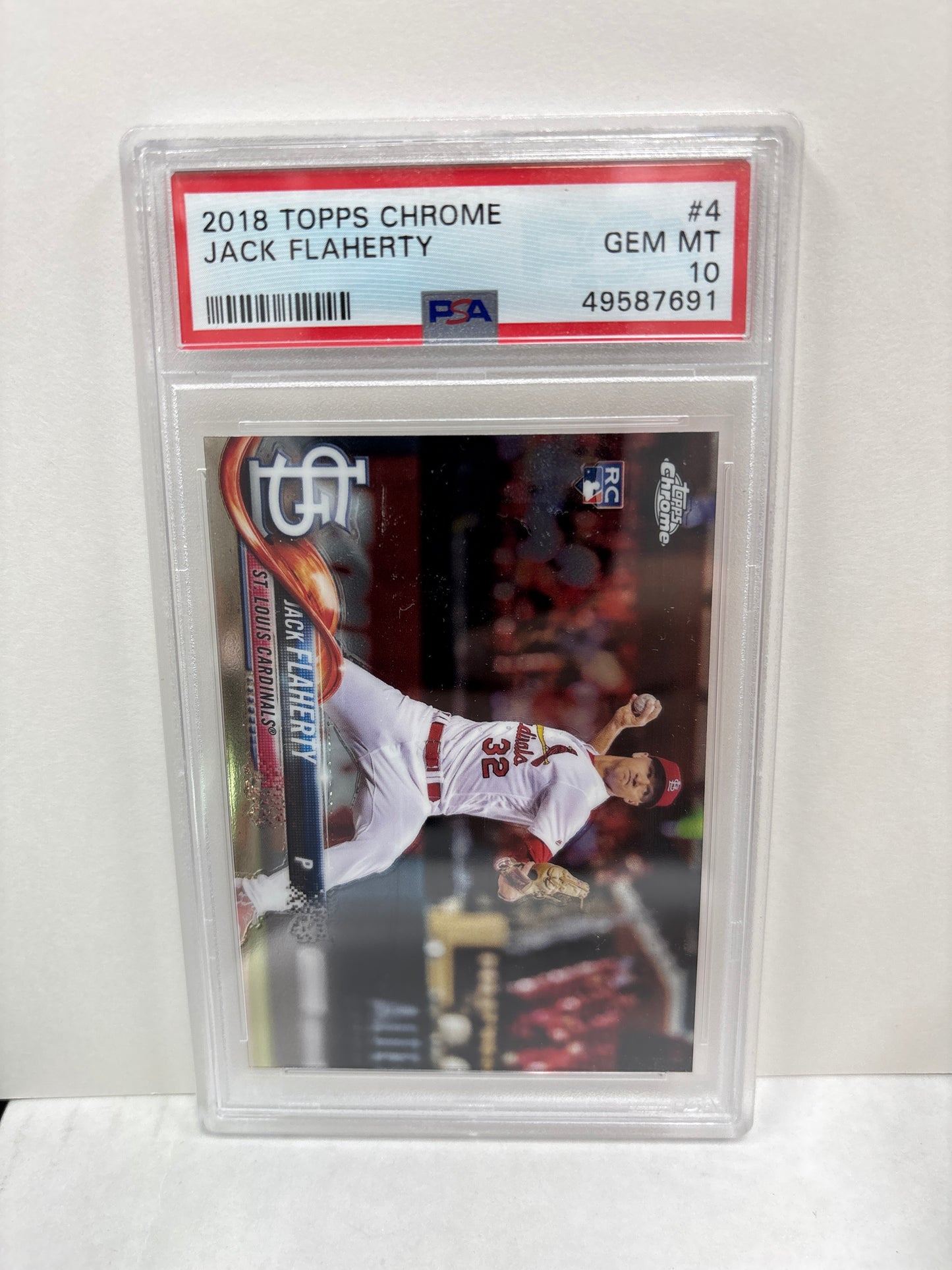 2018 Topps Chrome Jack Flaherty #4 PSA 10