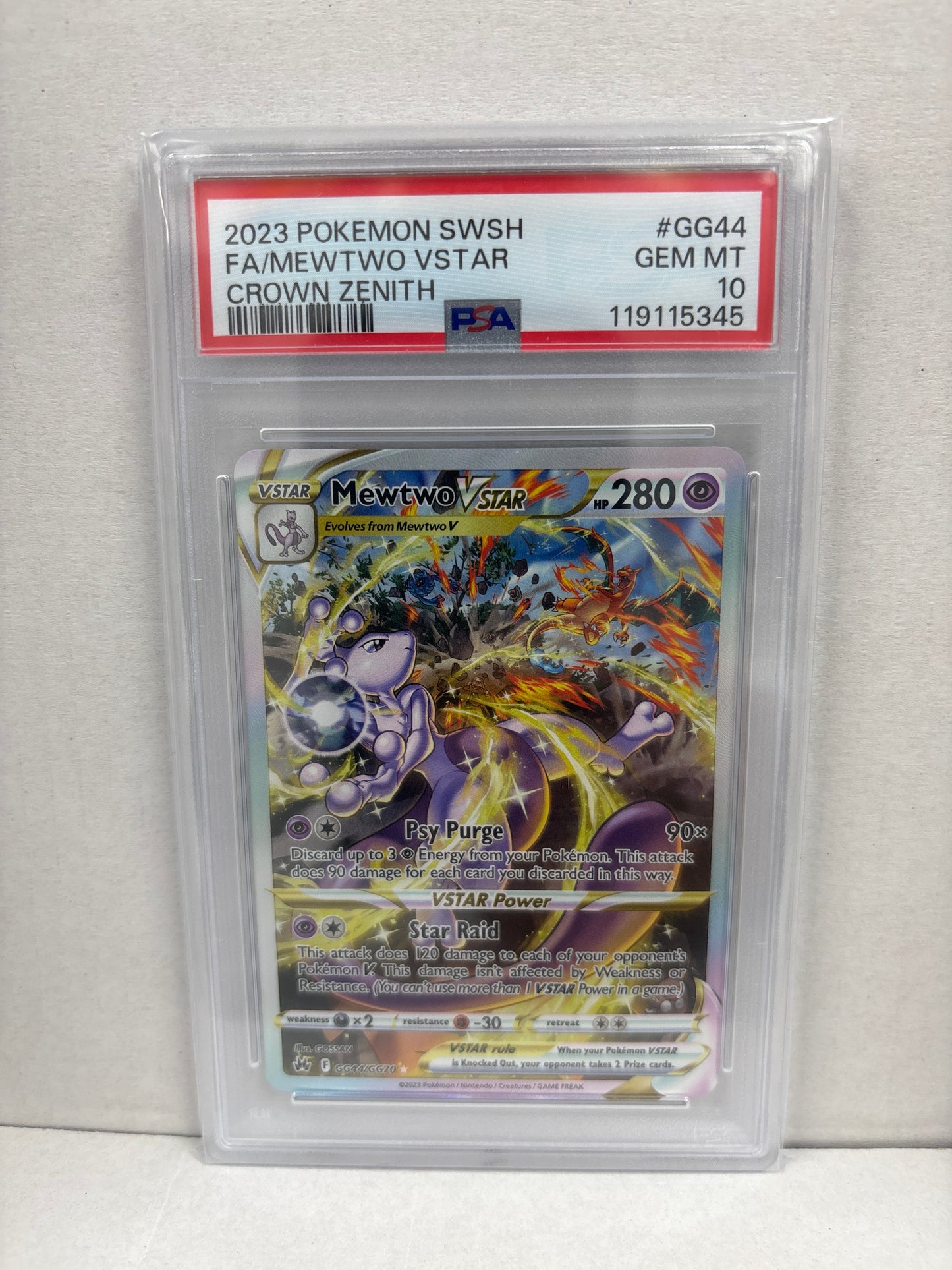 Pokemon Mewtwo VSTAR GG44/GG70 PSA 10