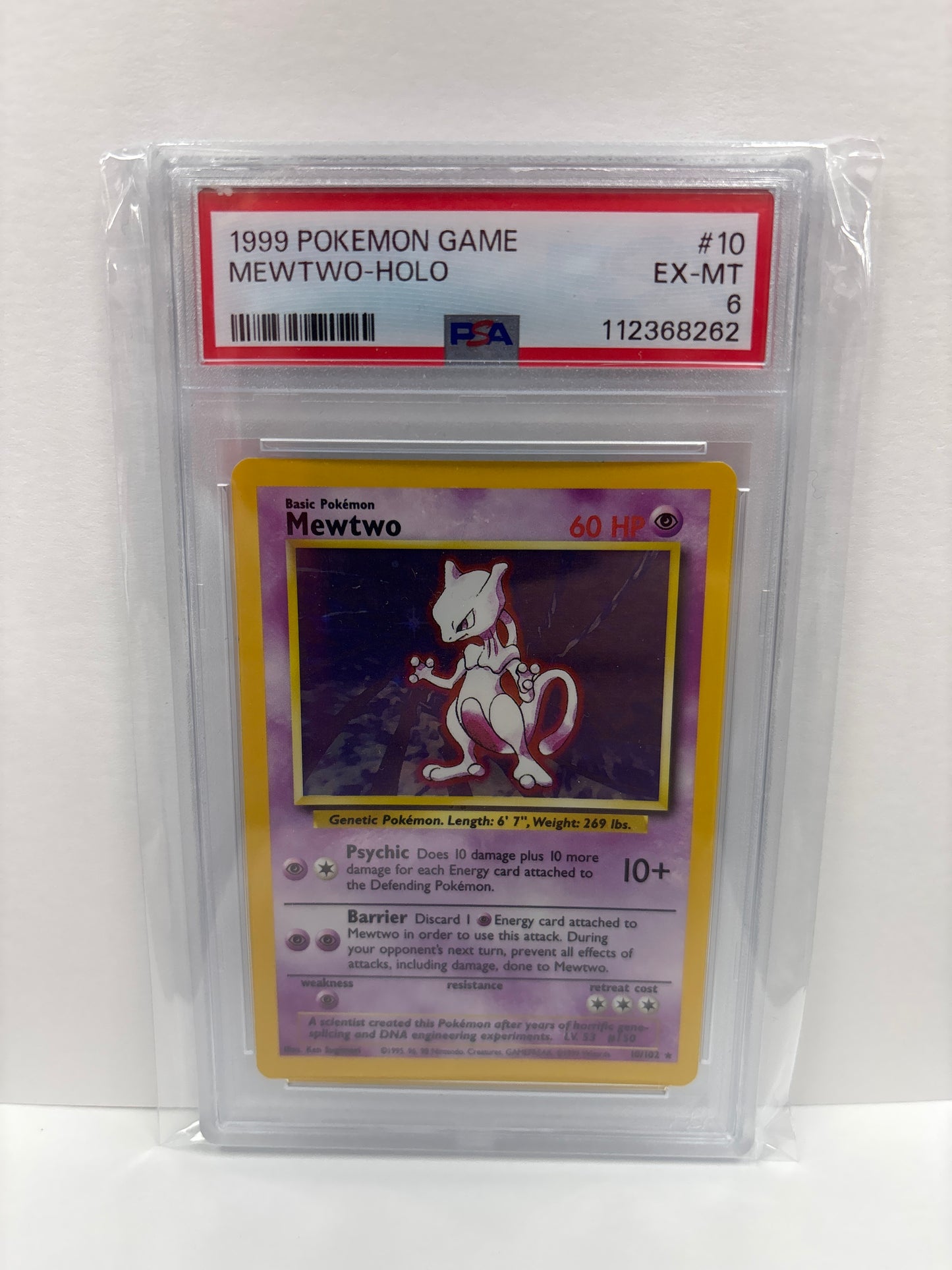 Pokemon Mewtwo 10/102 (1999) PSA 6