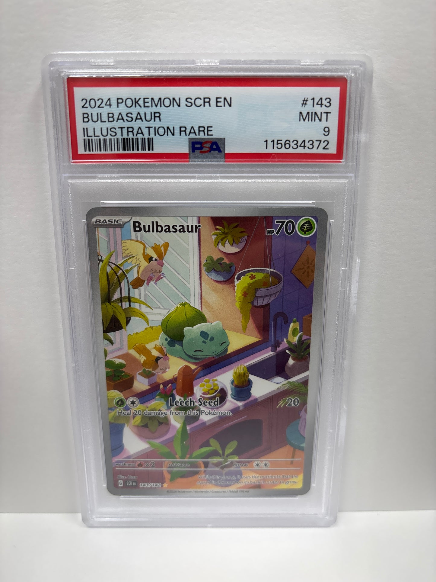 Pokemon Bulbasaur 143/142 PSA 9