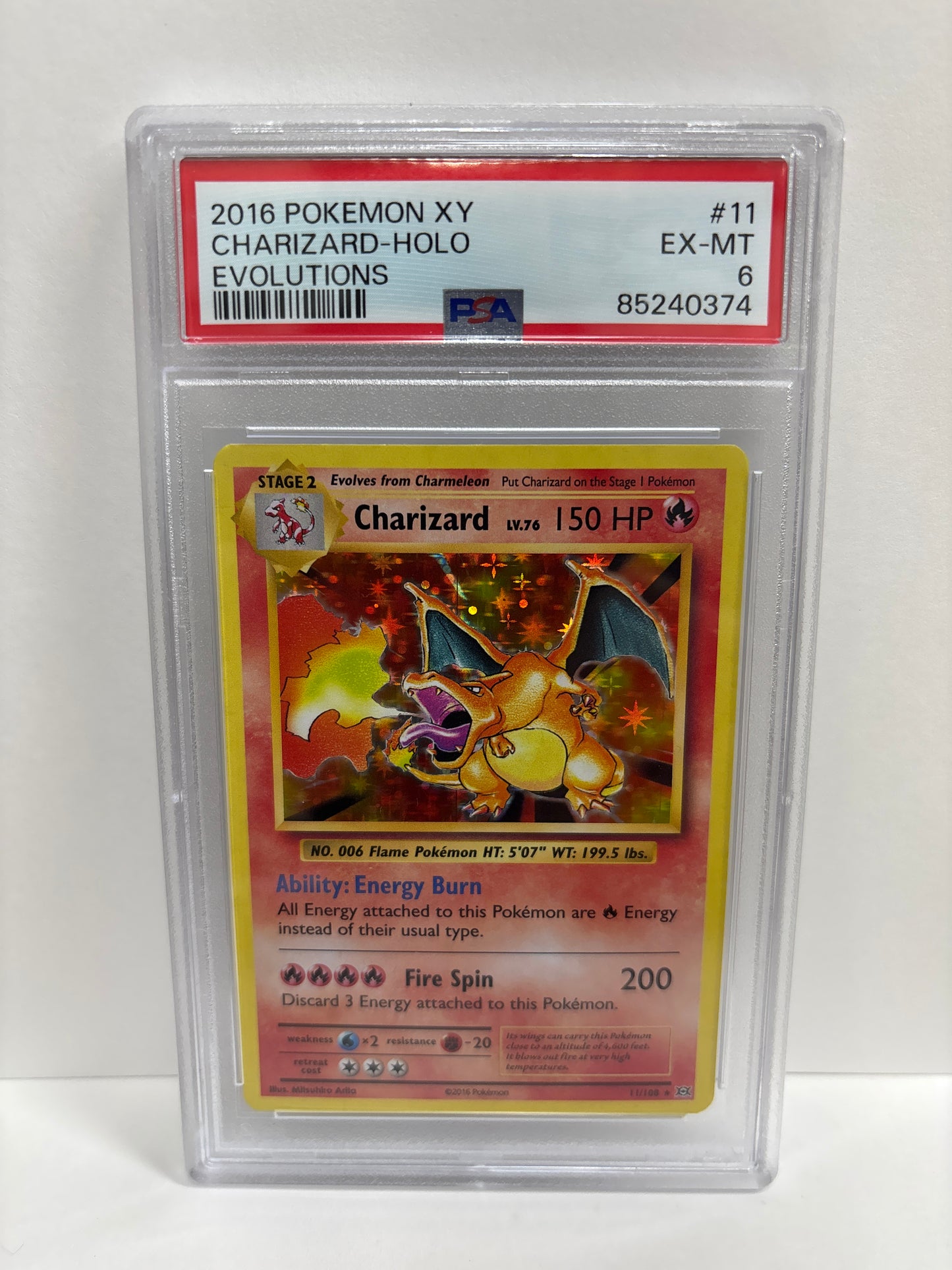 Pokemon Charizard 11/108 HOLO (2016) PSA 6